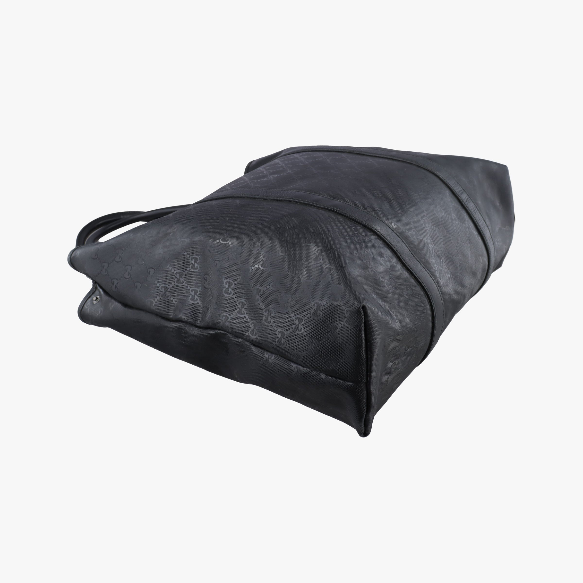 GG Imprime tote Black PVC coated canvas 223668 A8998506GGインプリメトートバッグ ブラック PVCコーティングキャンバス 223668 A8998506