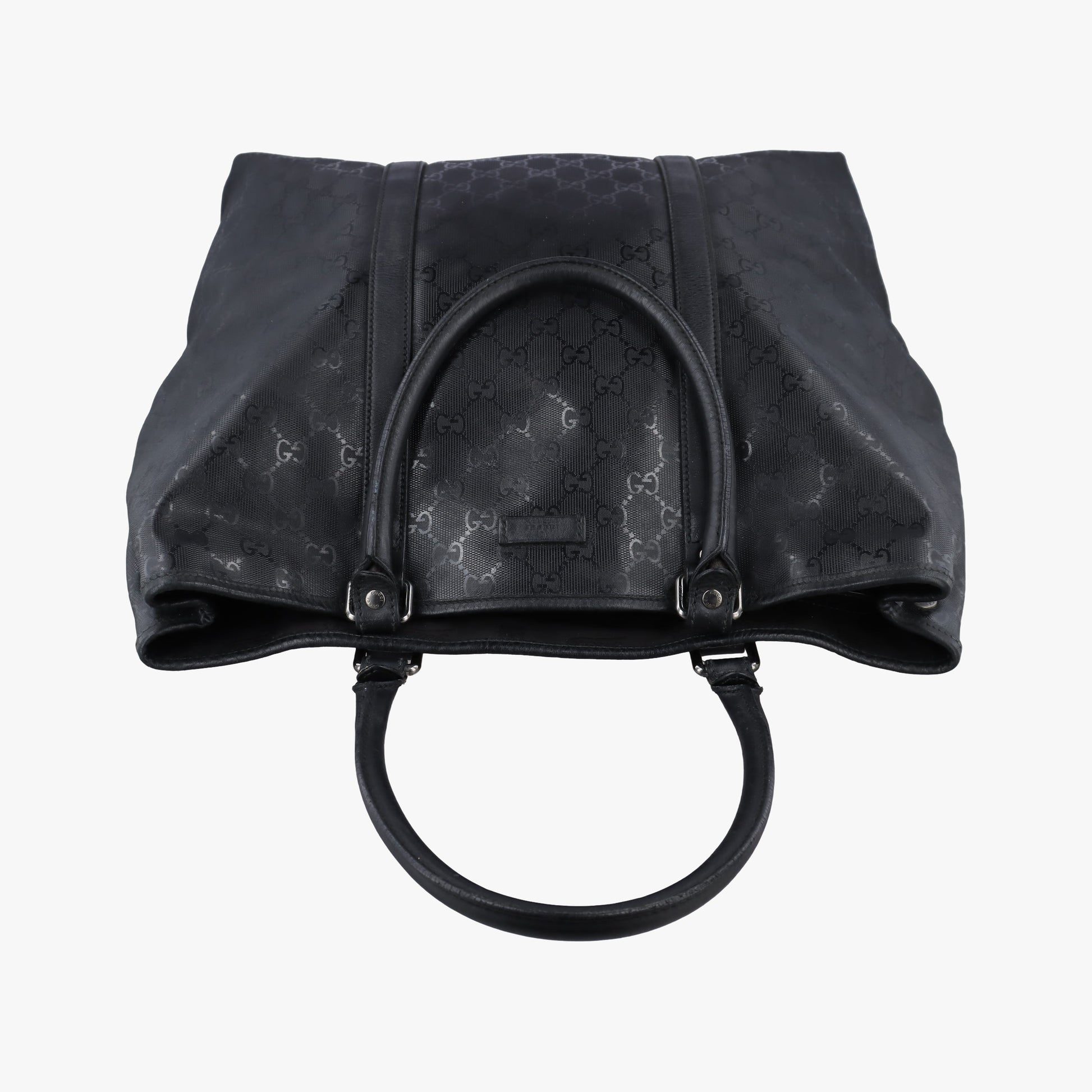 GG Imprime tote Black PVC coated canvas 223668 A8998506GGインプリメトートバッグ ブラック PVCコーティングキャンバス 223668 A8998506