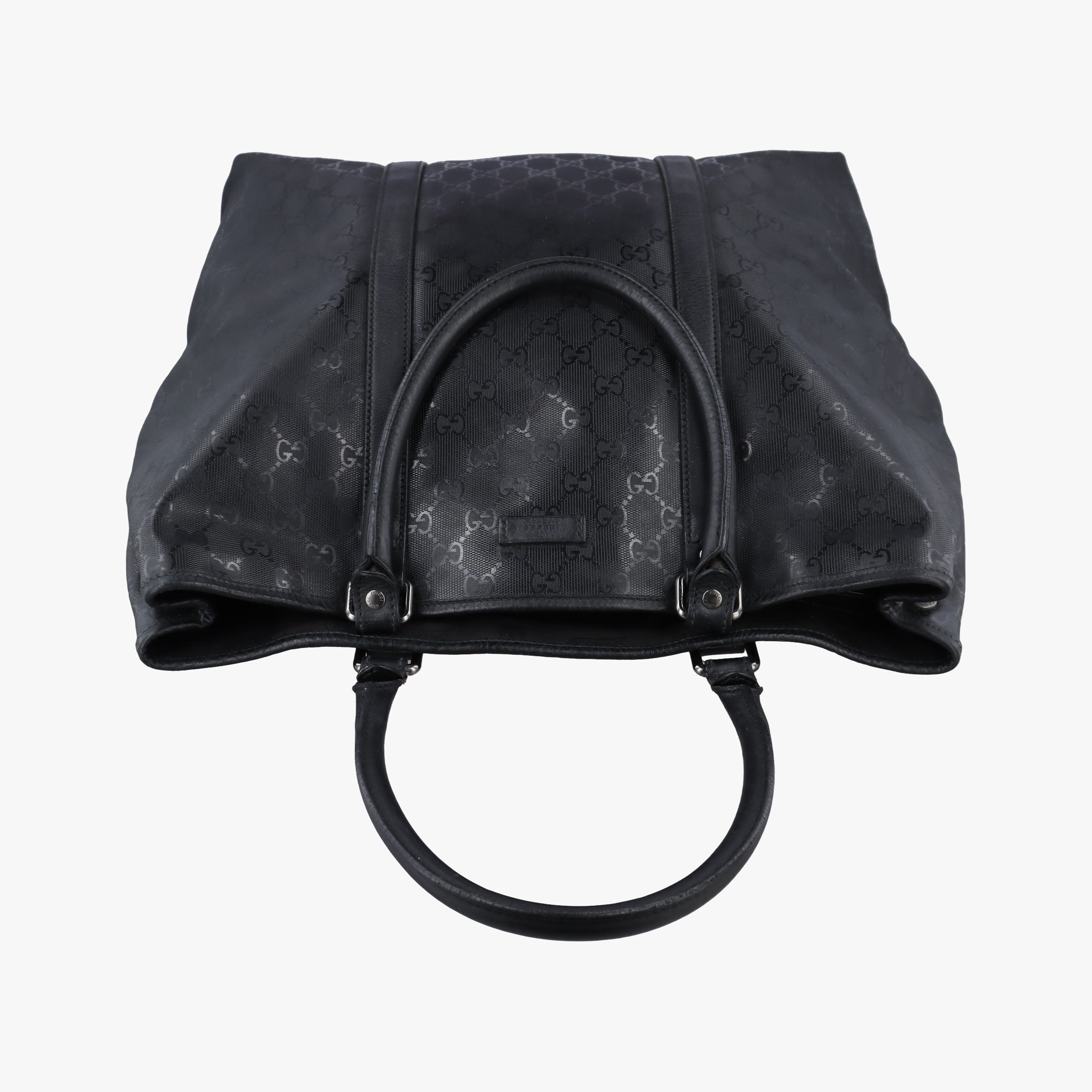 GG Imprime tote Black PVC coated canvas 223668 A8998506GGインプリメトートバッグ ブラック PVCコーティングキャンバス 223668 A8998506