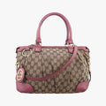 Sukey Beige × Pink canvas×leather 247902 E013708938スーキー ベージュ x ピンク キャンバス×レザー 247902 E013708938