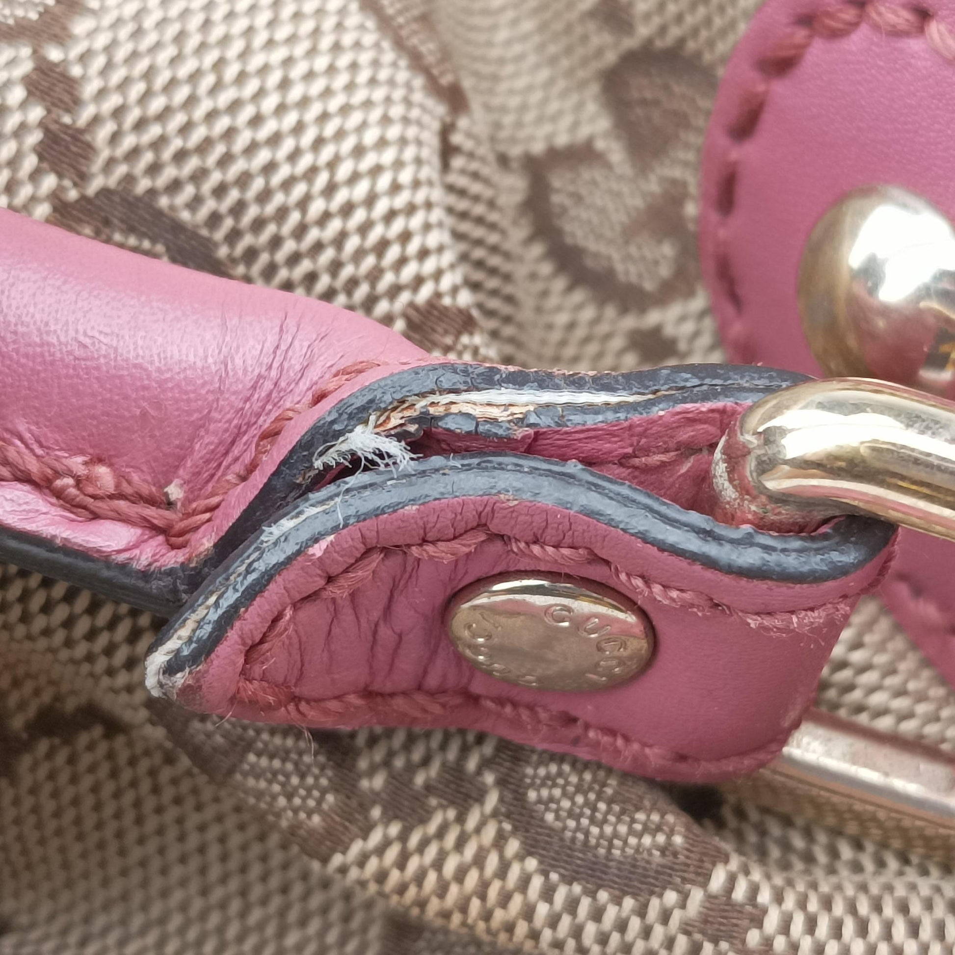 Sukey Beige × Pink canvas×leather 247902 E013708938スーキー ベージュ x ピンク キャンバス×レザー 247902 E013708938