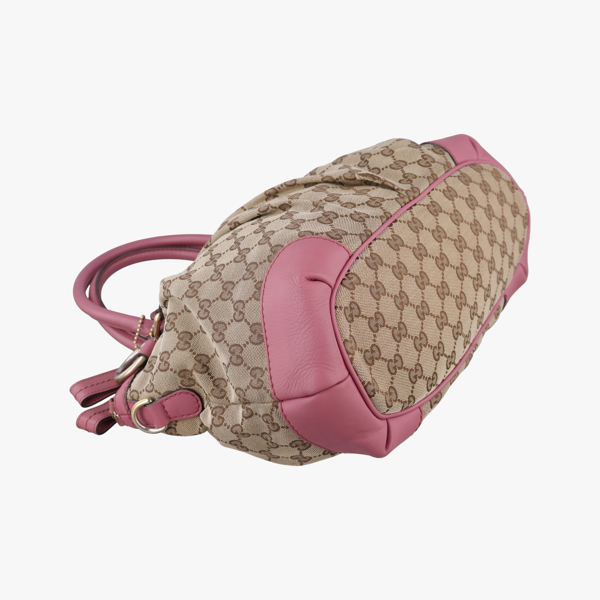 Sukey Beige × Pink canvas×leather 247902 E013708938スーキー ベージュ x ピンク キャンバス×レザー 247902 E013708938