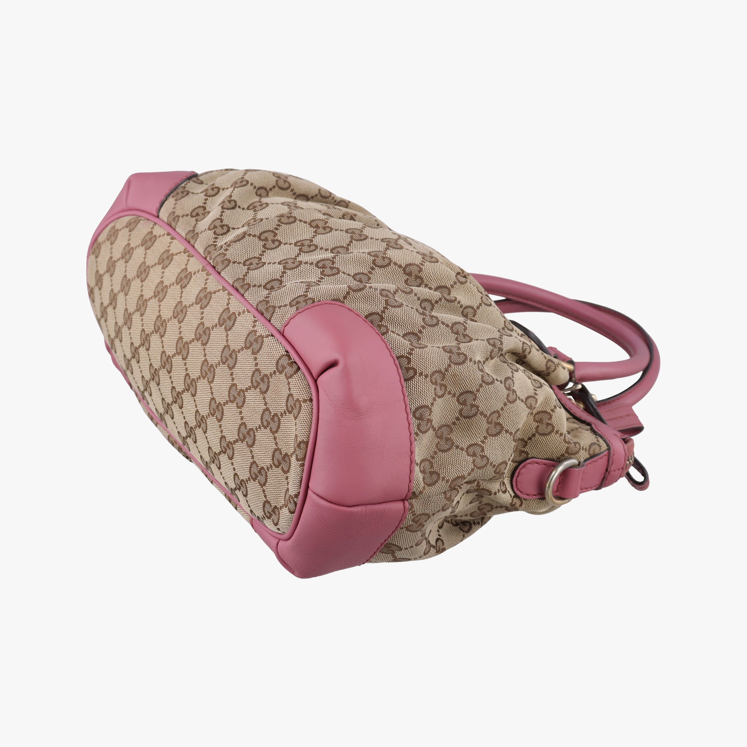 Sukey Beige × Pink canvas×leather 247902 E013708938スーキー ベージュ x ピンク キャンバス×レザー 247902 E013708938
