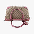 Sukey Beige × Pink canvas×leather 247902 E013708938スーキー ベージュ x ピンク キャンバス×レザー 247902 E013708938