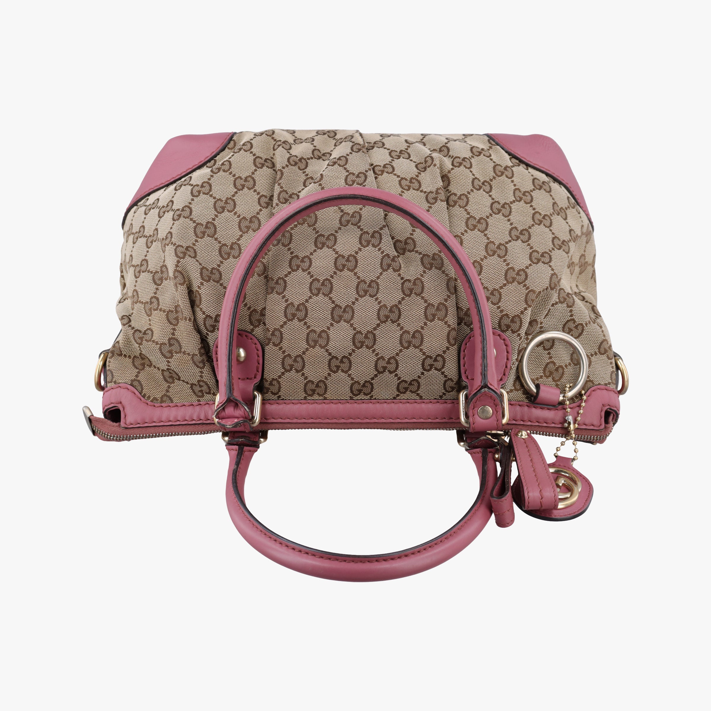 Sukey Beige × Pink canvas×leather 247902 E013708938スーキー ベージュ x ピンク キャンバス×レザー 247902 E013708938