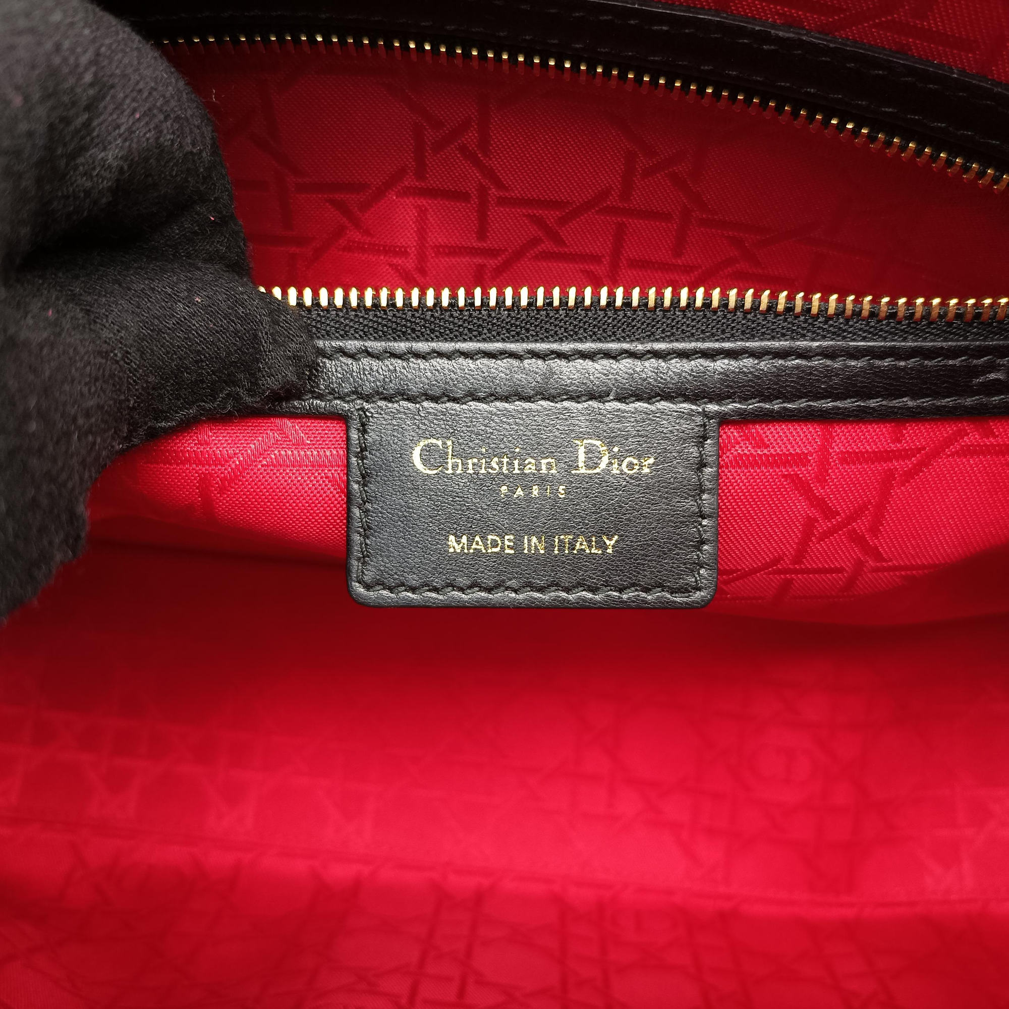 Lady Dior Black lambskin 18-MA-0157レディディオール ブラック ラムスキン 18-MA-0157