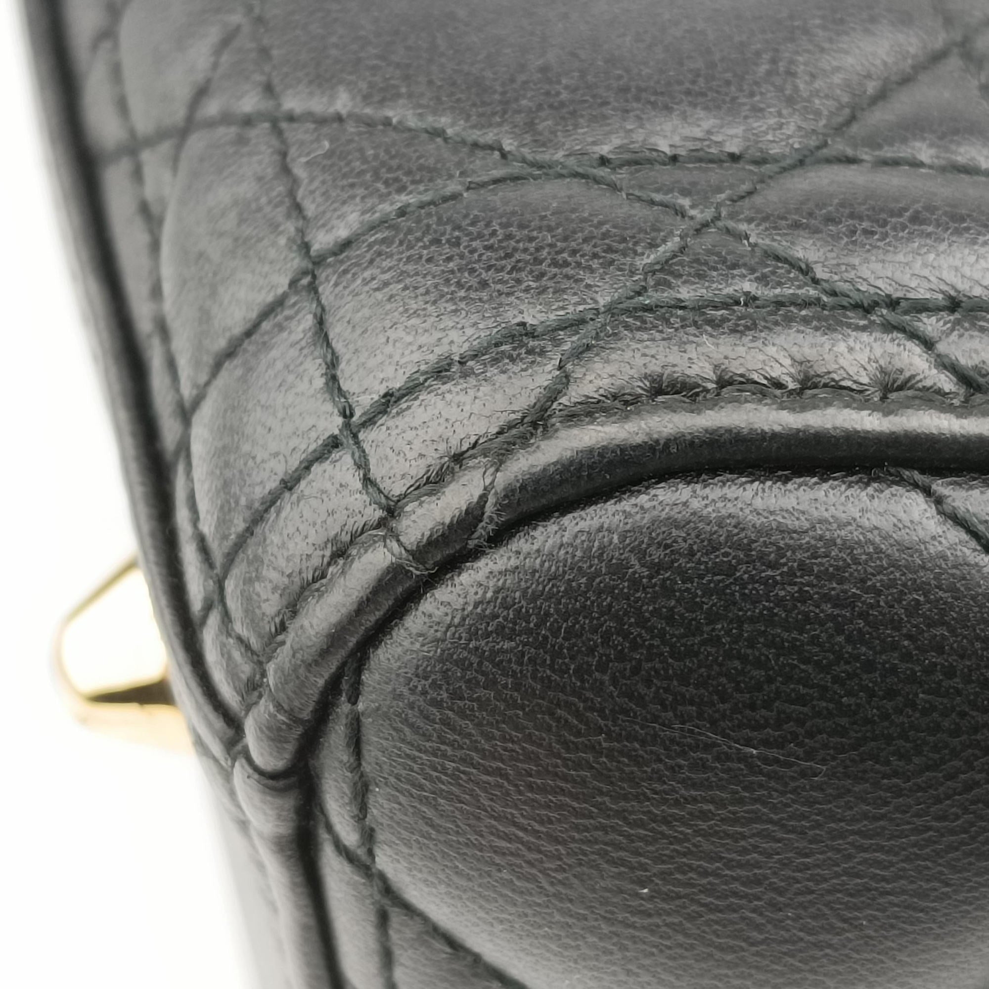 Lady Dior Black lambskin 18-MA-0157レディディオール ブラック ラムスキン 18-MA-0157