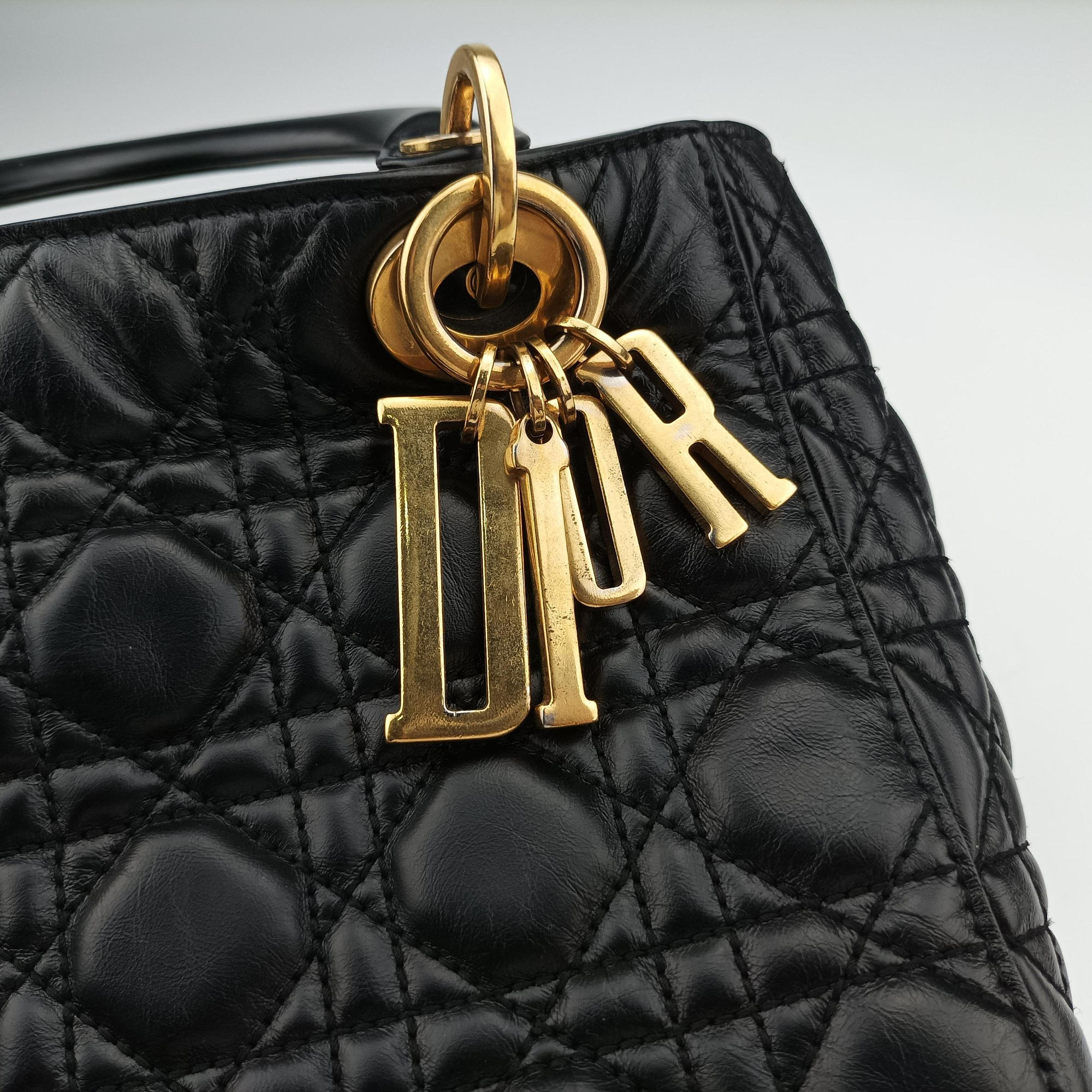 Lady Dior Black lambskin 29-MA-0148レディディオール ブラック ラムスキン 29-MA-0148