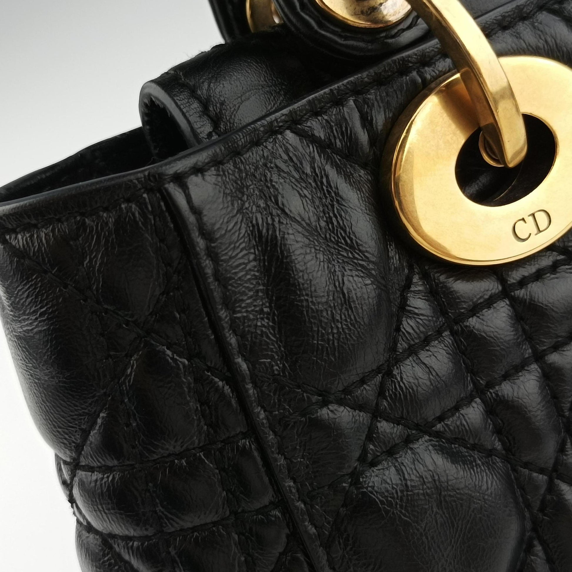 Lady Dior Black lambskin 29-MA-0148レディディオール ブラック ラムスキン 29-MA-0148