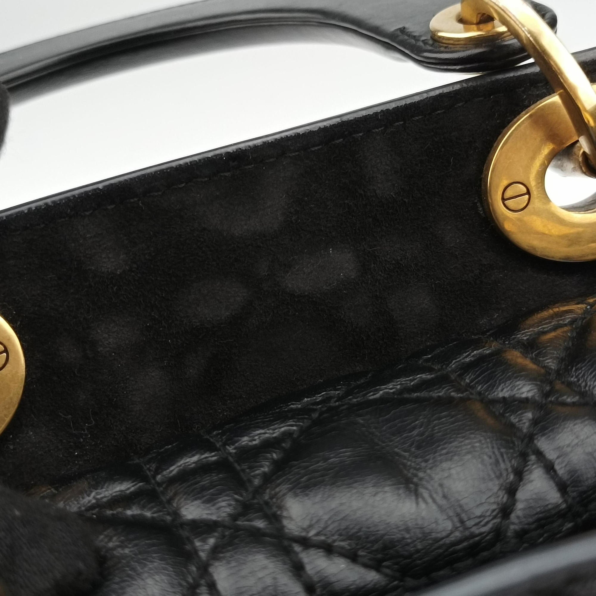Lady Dior Black lambskin 29-MA-0148レディディオール ブラック ラムスキン 29-MA-0148