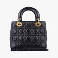 Lady Dior Black lambskin 29-MA-0148レディディオール ブラック ラムスキン 29-MA-0148