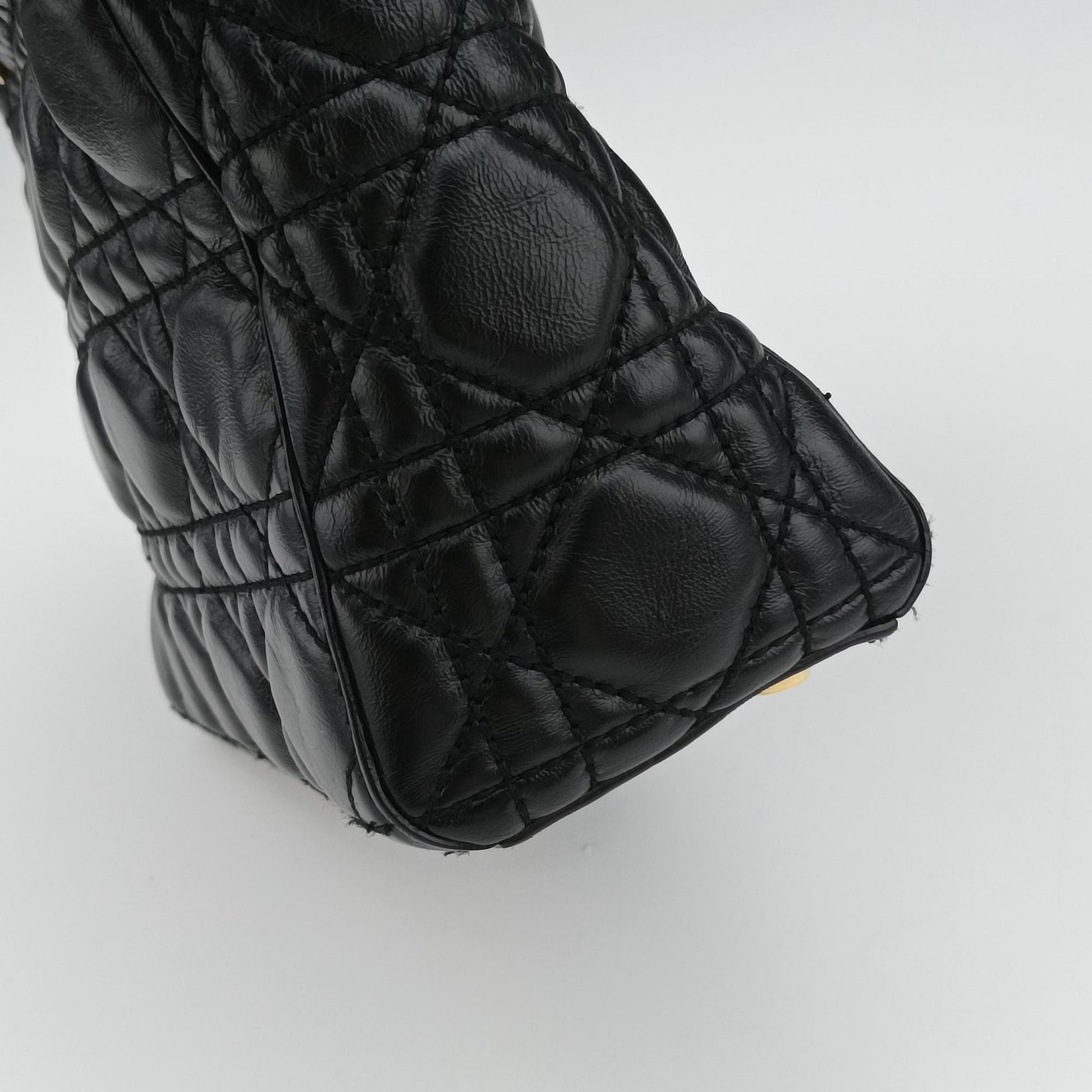 Lady Dior Black lambskin 29-MA-0148レディディオール ブラック ラムスキン 29-MA-0148
