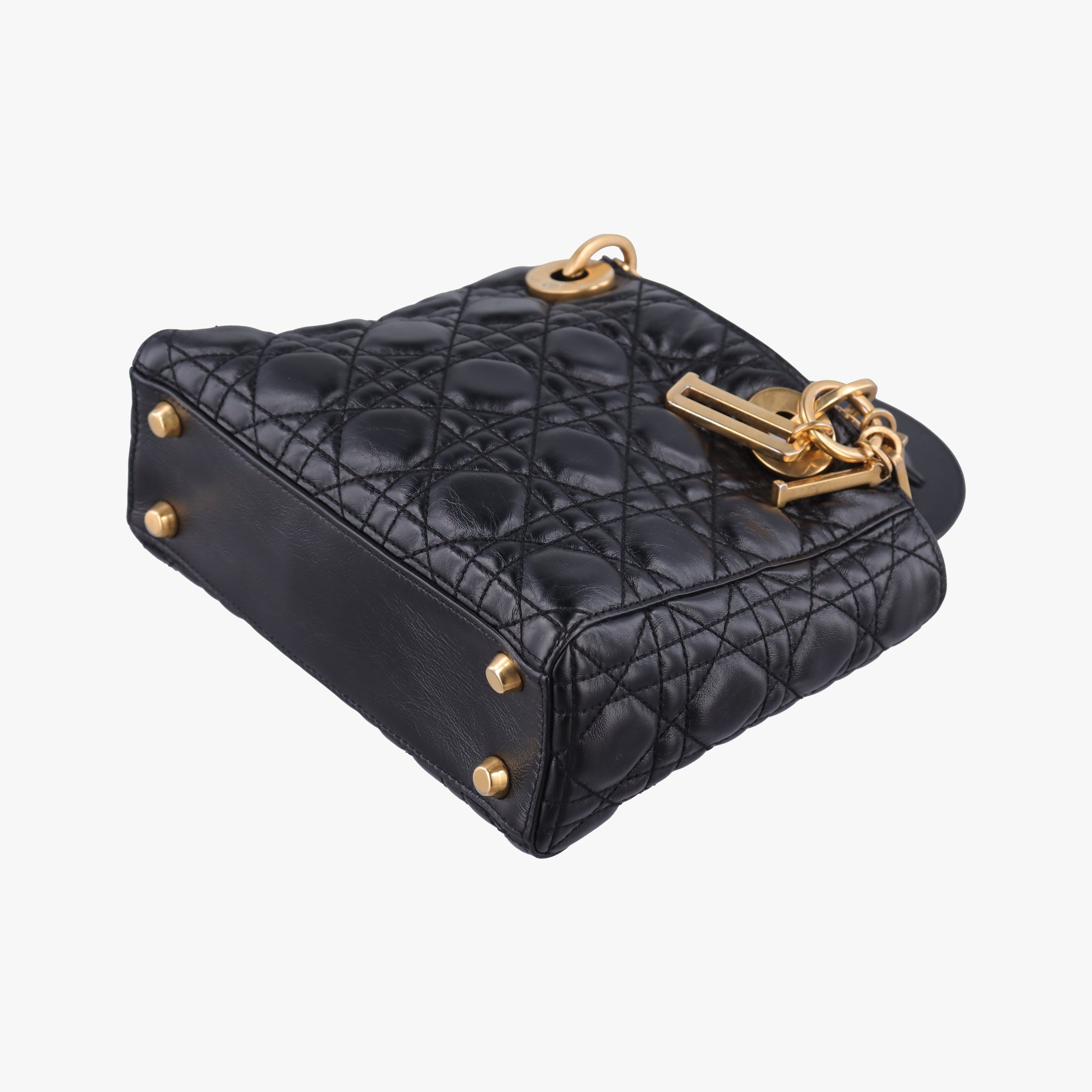 Lady Dior Black lambskin 29-MA-0148レディディオール ブラック ラムスキン 29-MA-0148