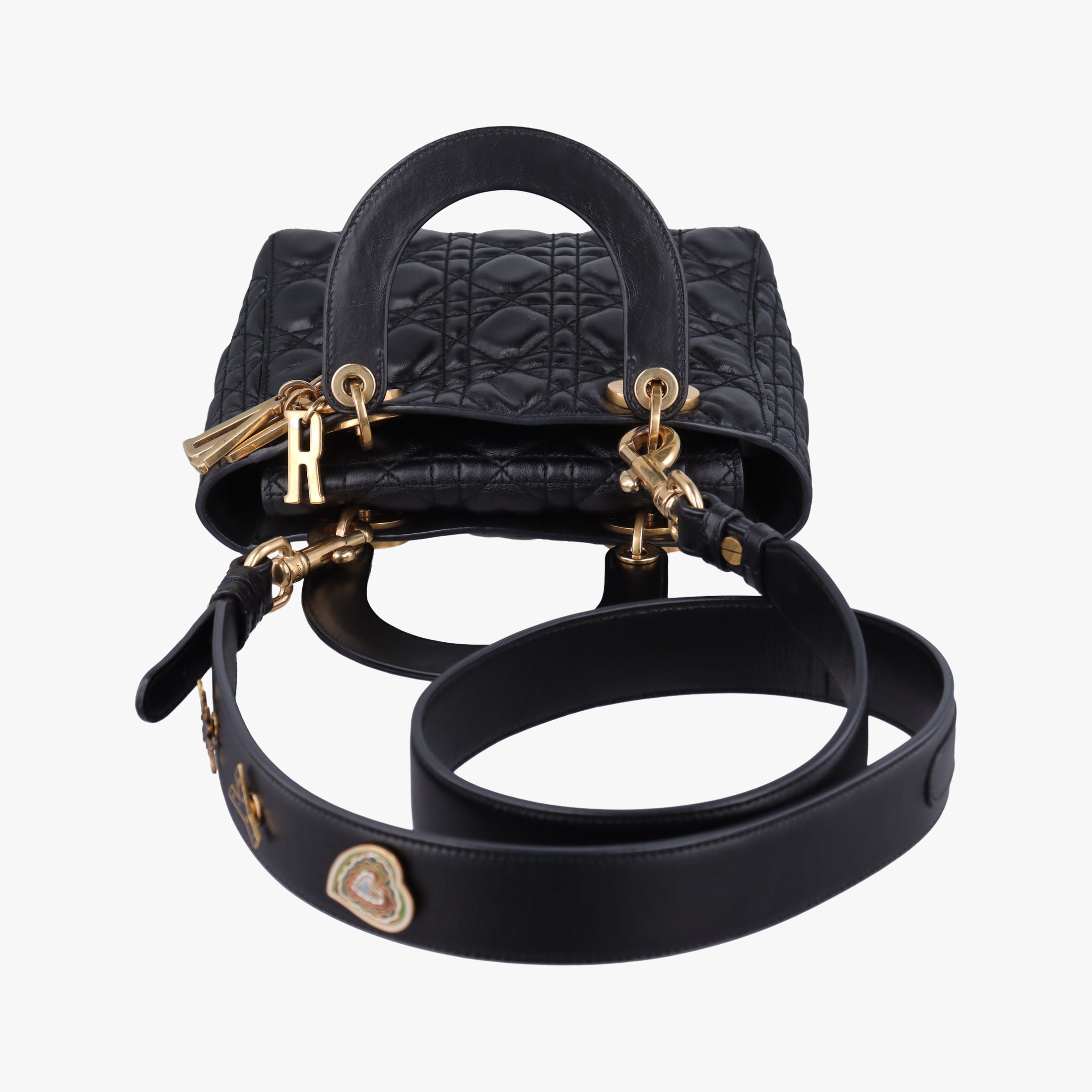 Lady Dior Black lambskin 29-MA-0148レディディオール ブラック ラムスキン 29-MA-0148