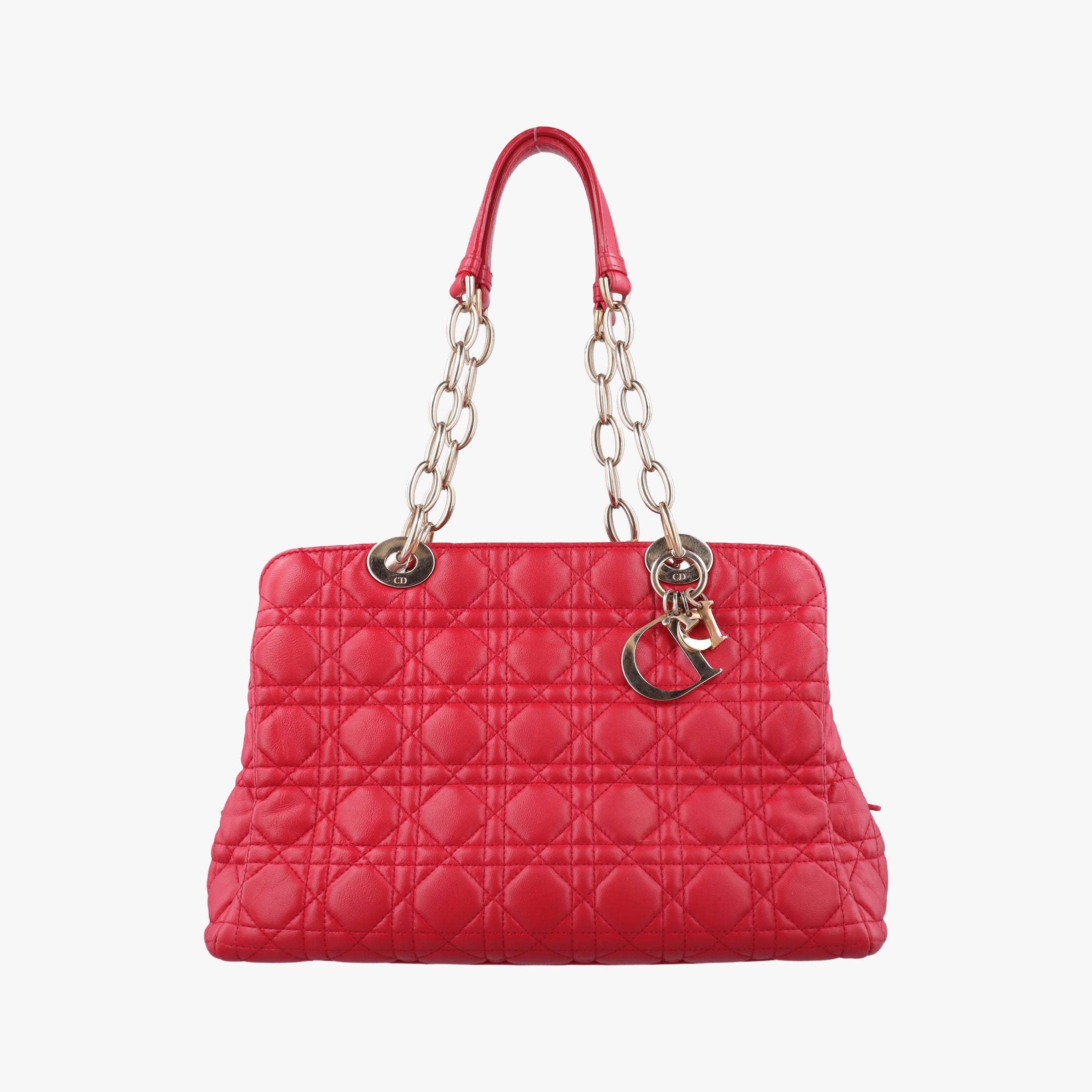 Cannage Dior Soft Shopping Red lambskin 17-BO-0134ディオールソフトショッピング レッド ラムスキン 17-BO-0134