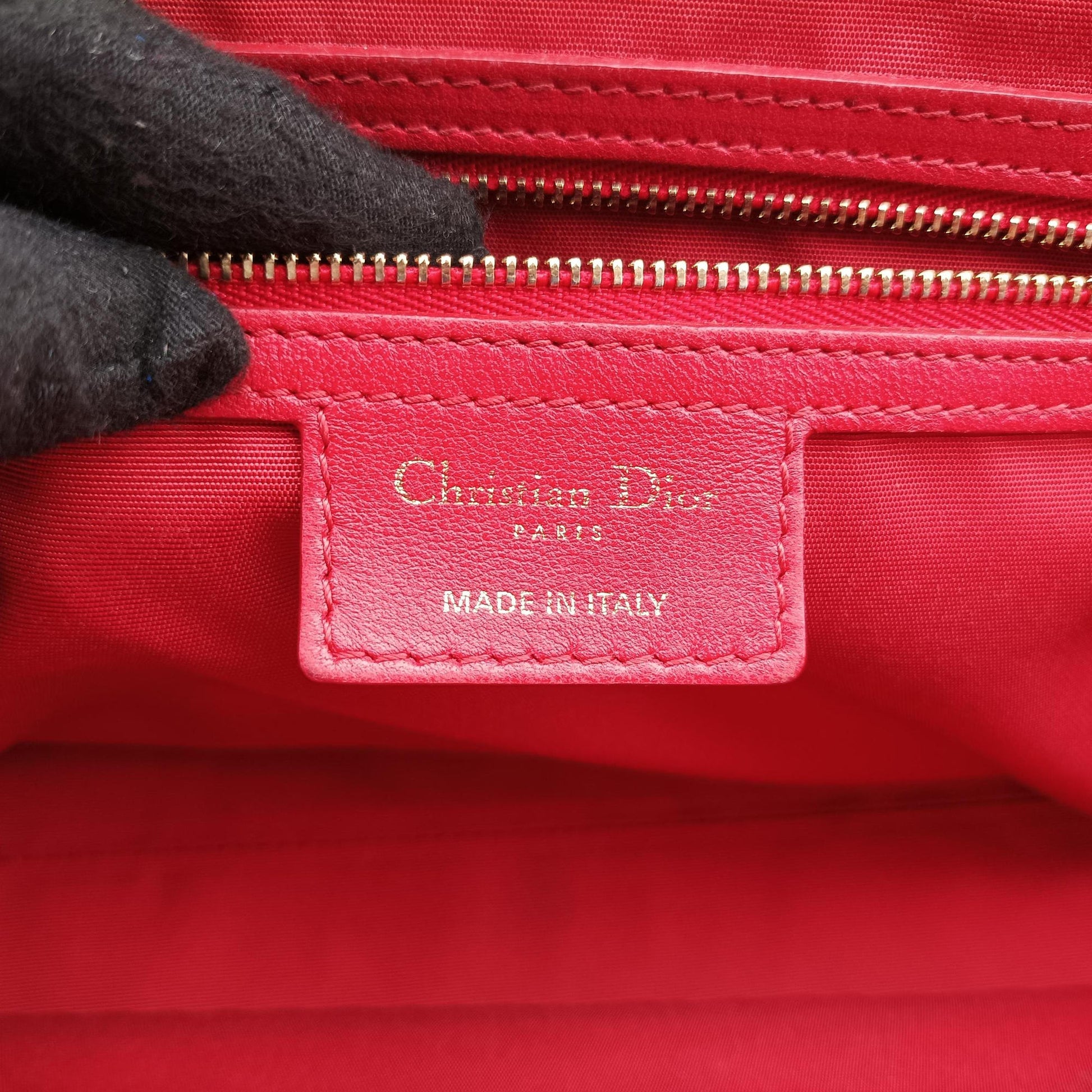 Cannage Dior Soft Shopping Red lambskin 17-BO-0134ディオールソフトショッピング レッド ラムスキン 17-BO-0134