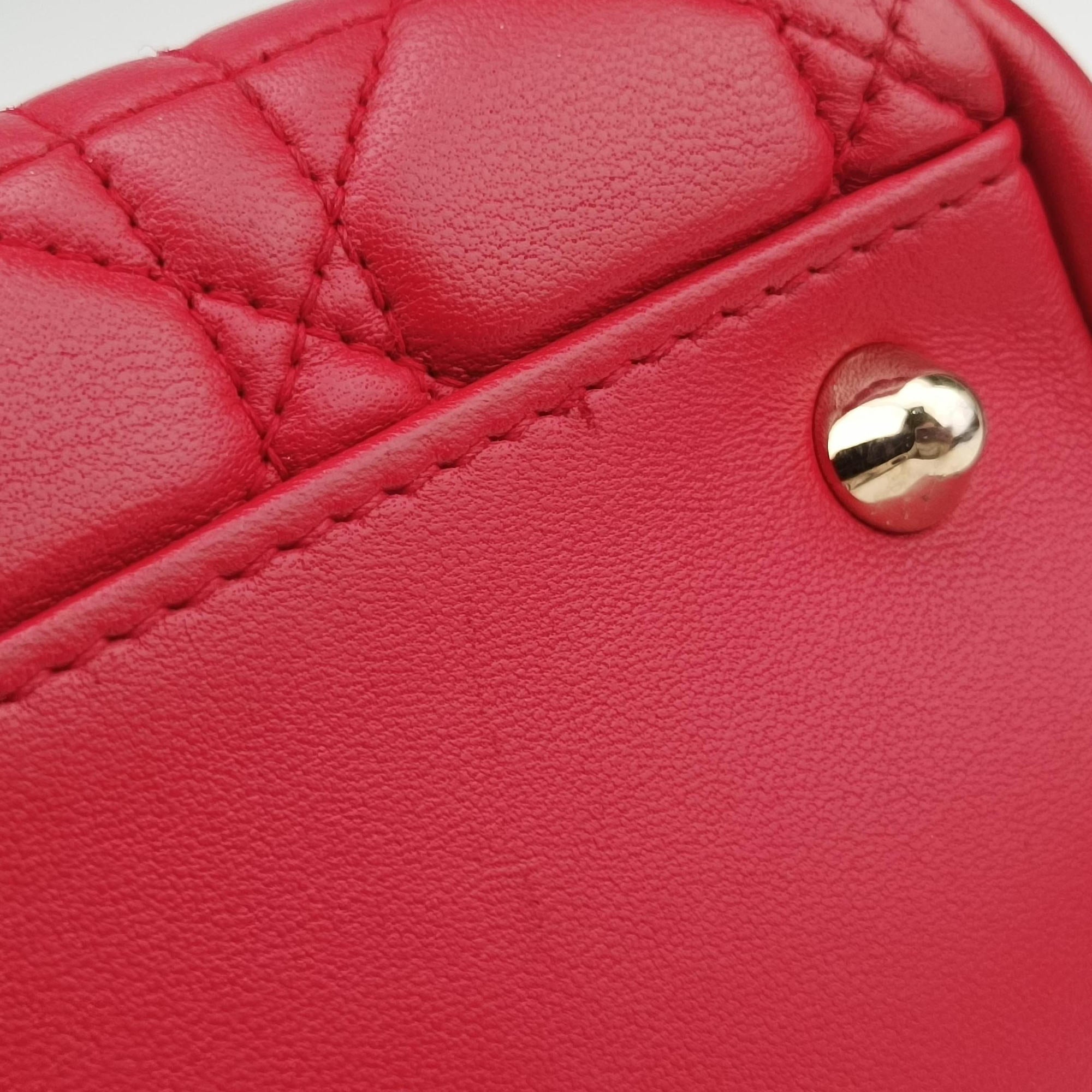 Cannage Dior Soft Shopping Red lambskin 17-BO-0134ディオールソフトショッピング レッド ラムスキン 17-BO-0134