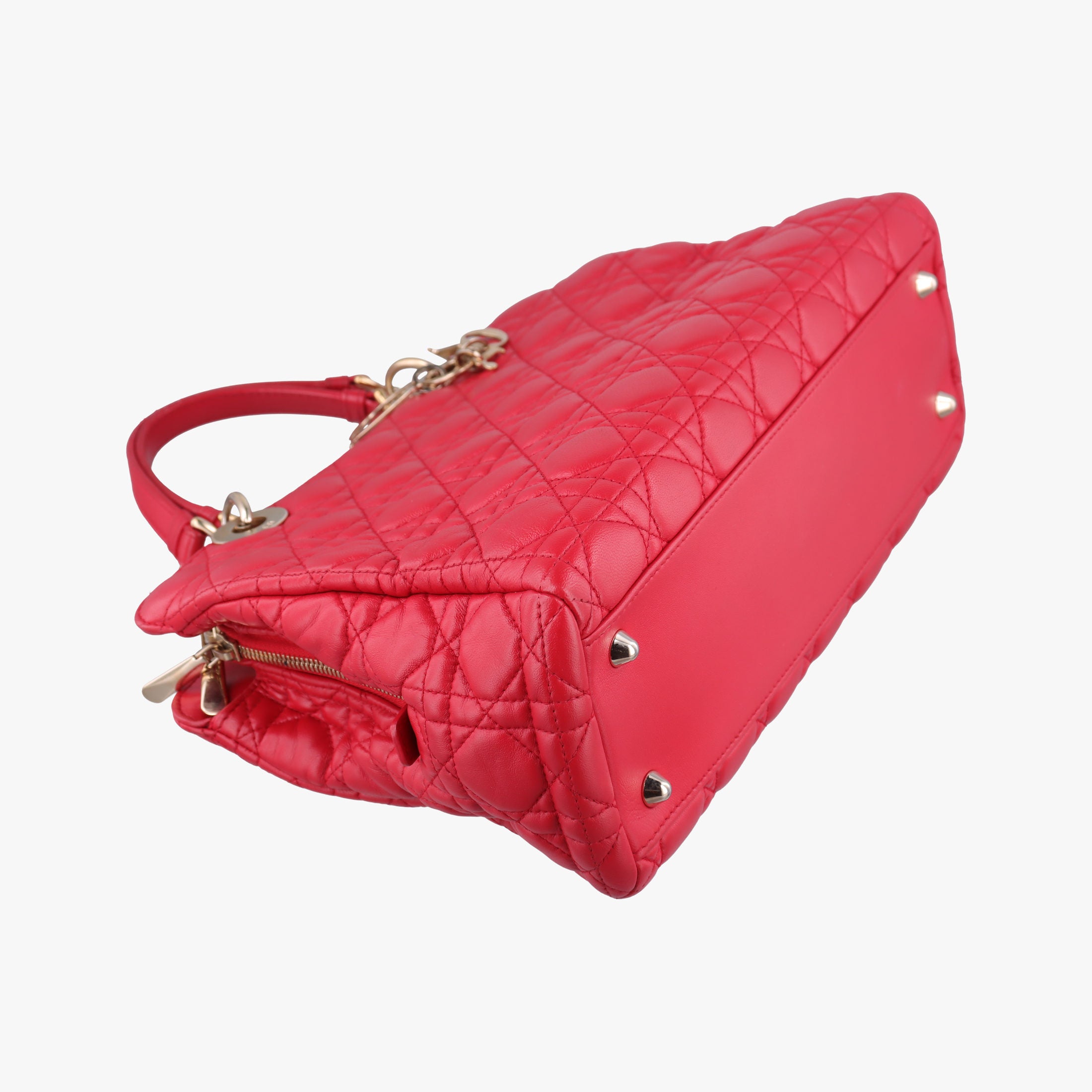 Cannage Dior Soft Shopping Red lambskin 17-BO-0134ディオールソフトショッピング レッド ラムスキン 17-BO-0134