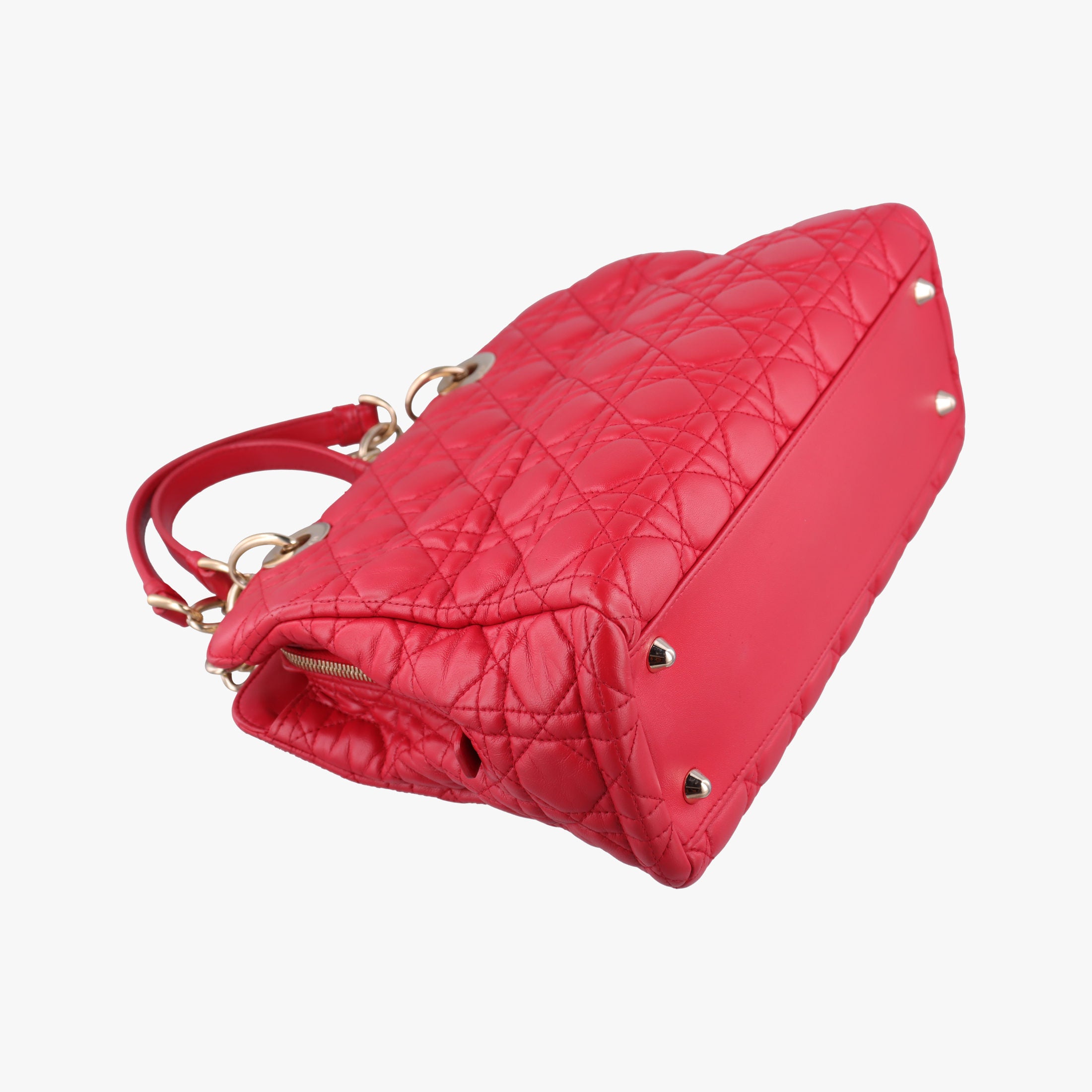 Cannage Dior Soft Shopping Red lambskin 17-BO-0134ディオールソフトショッピング レッド ラムスキン 17-BO-0134
