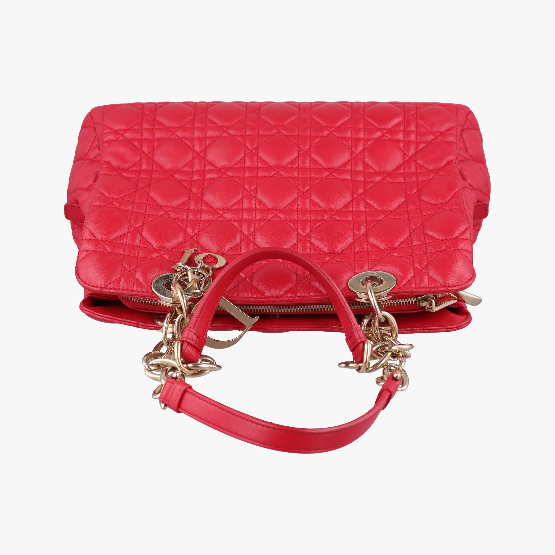 Cannage Dior Soft Shopping Red lambskin 17-BO-0134ディオールソフトショッピング レッド ラムスキン 17-BO-0134