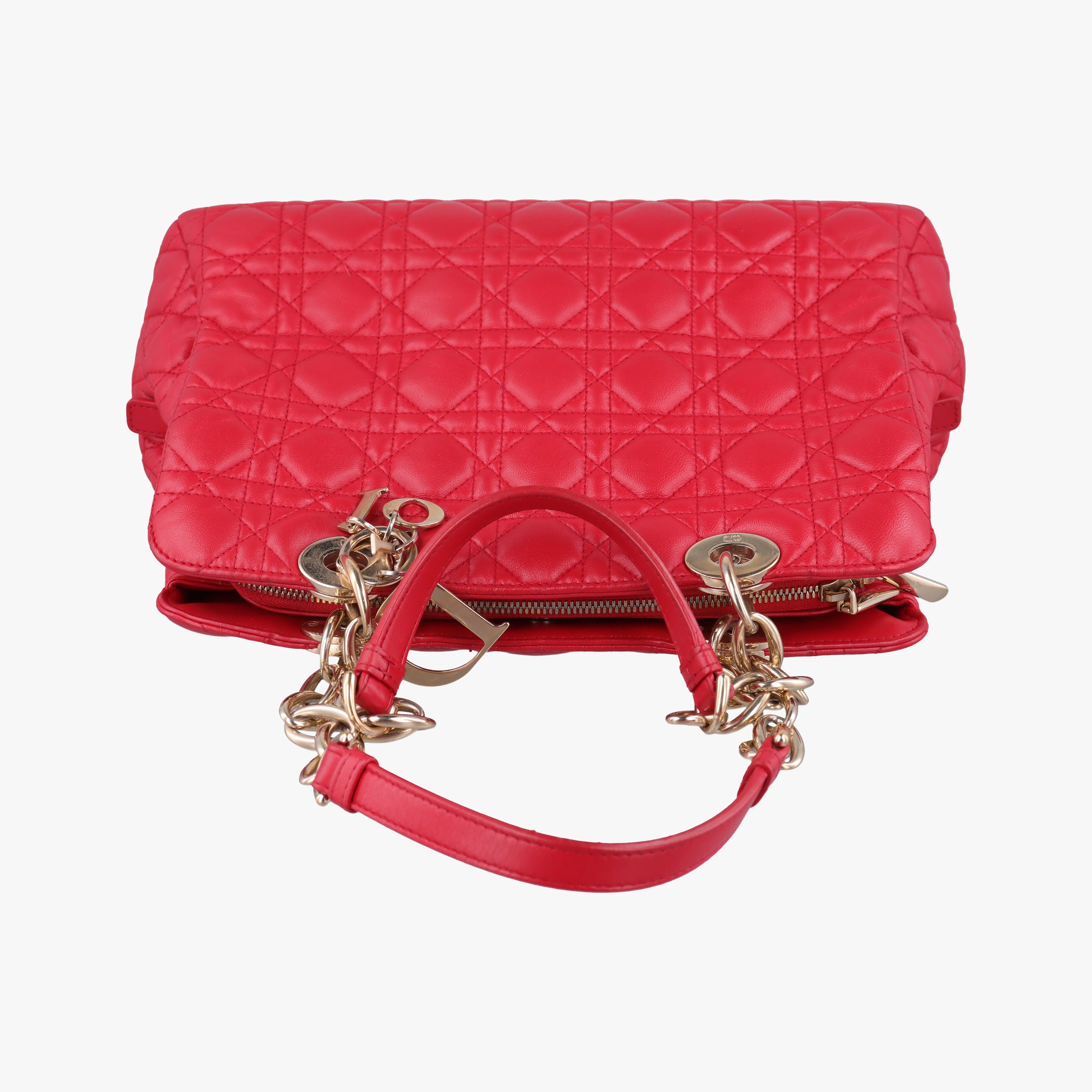 Cannage Dior Soft Shopping Red lambskin 17-BO-0134ディオールソフトショッピング レッド ラムスキン 17-BO-0134