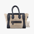 Luggage Mini Shopper Beige×Black Suede × leather F-PA-0141ラゲージミニショッパー ベージュ×ブラック スエード×レザー F-PA-0141