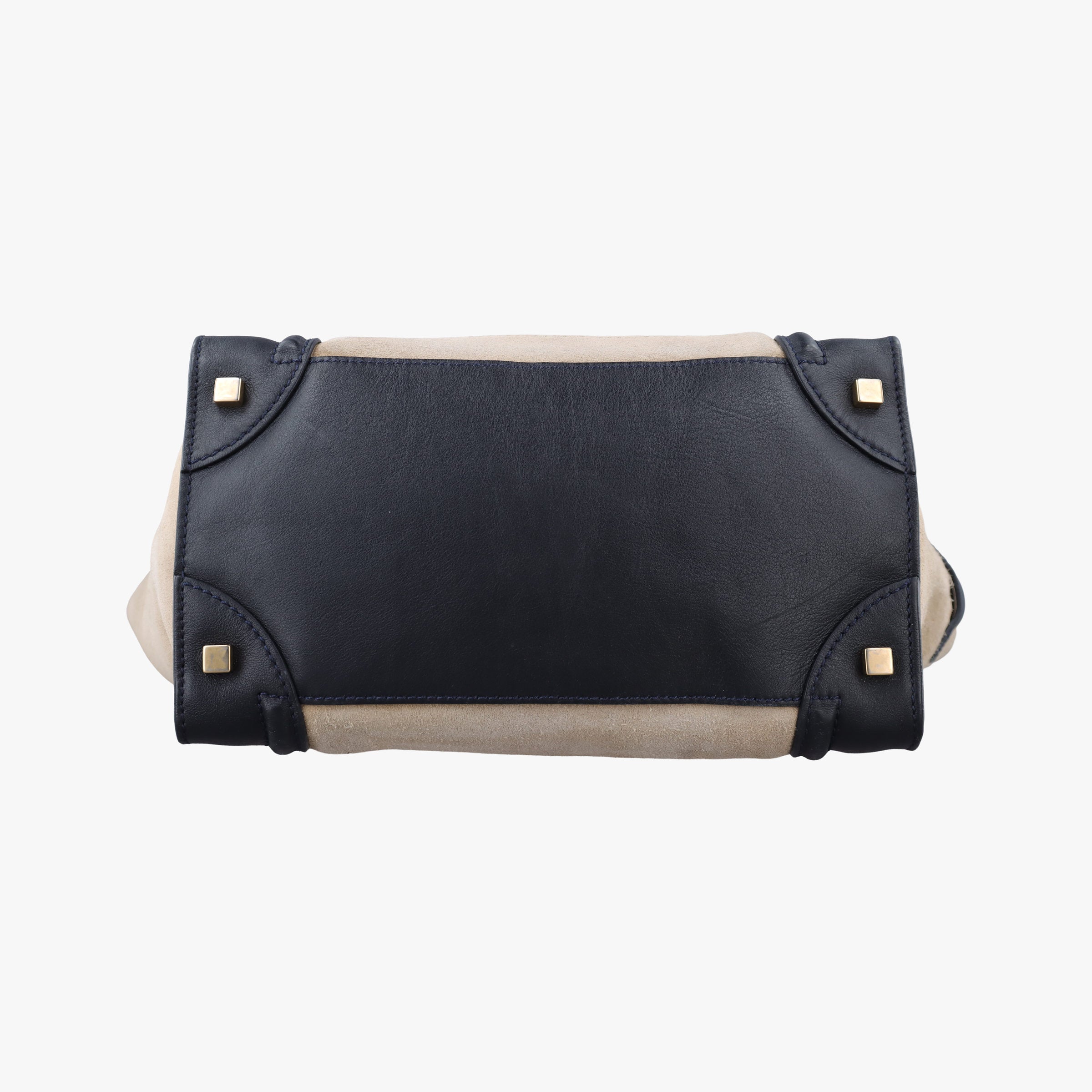 Luggage Mini Shopper Beige×Black Suede × leather F-PA-0141ラゲージミニショッパー ベージュ×ブラック スエード×レザー F-PA-0141