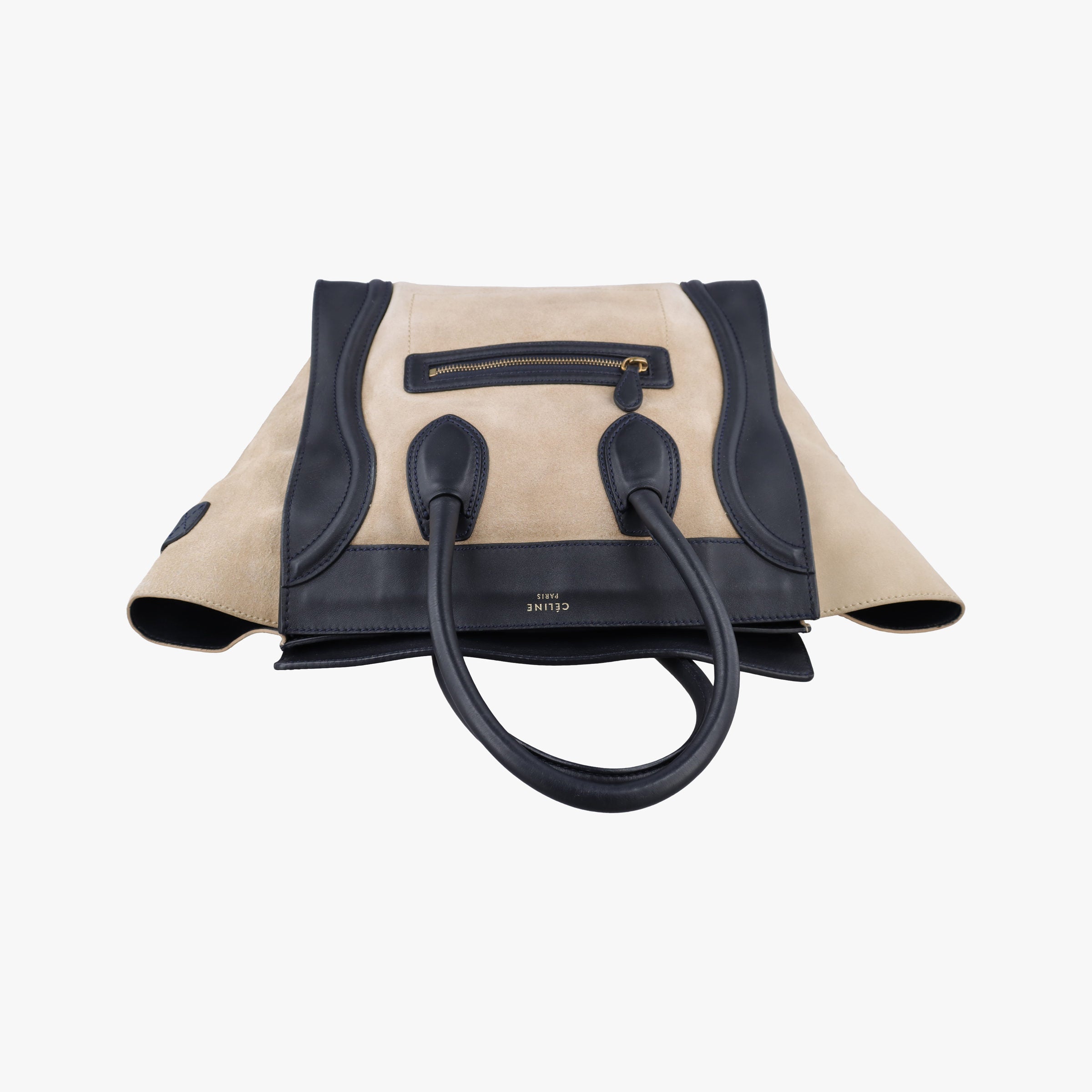 Luggage Mini Shopper Beige×Black Suede × leather F-PA-0141ラゲージミニショッパー ベージュ×ブラック スエード×レザー F-PA-0141
