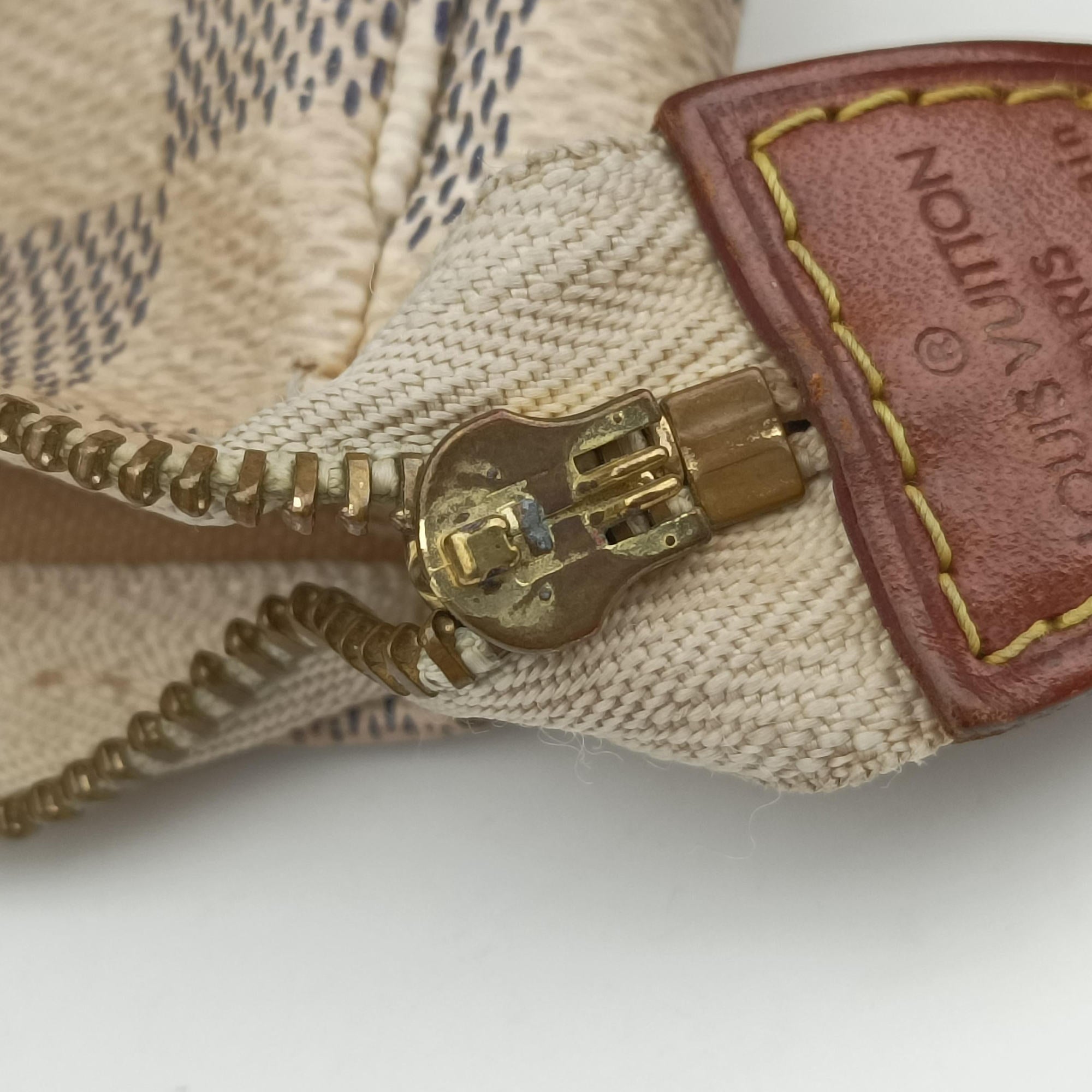 Mini Pochette Accessoires Azur Damier Canvas N58010 CA1098ミニポシェットアクセソワール アズール ダミエキャンバス N58010 CA1098