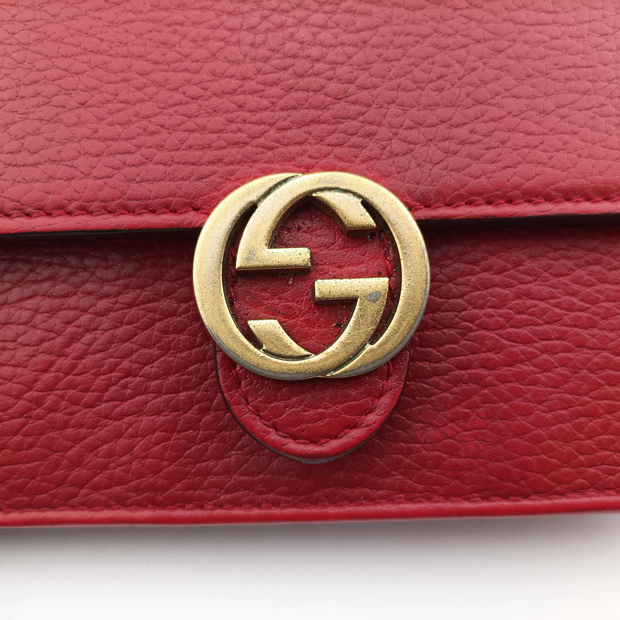 Interlocking G Red Leather 510314 インターロッキングG レッド レザー 510314 