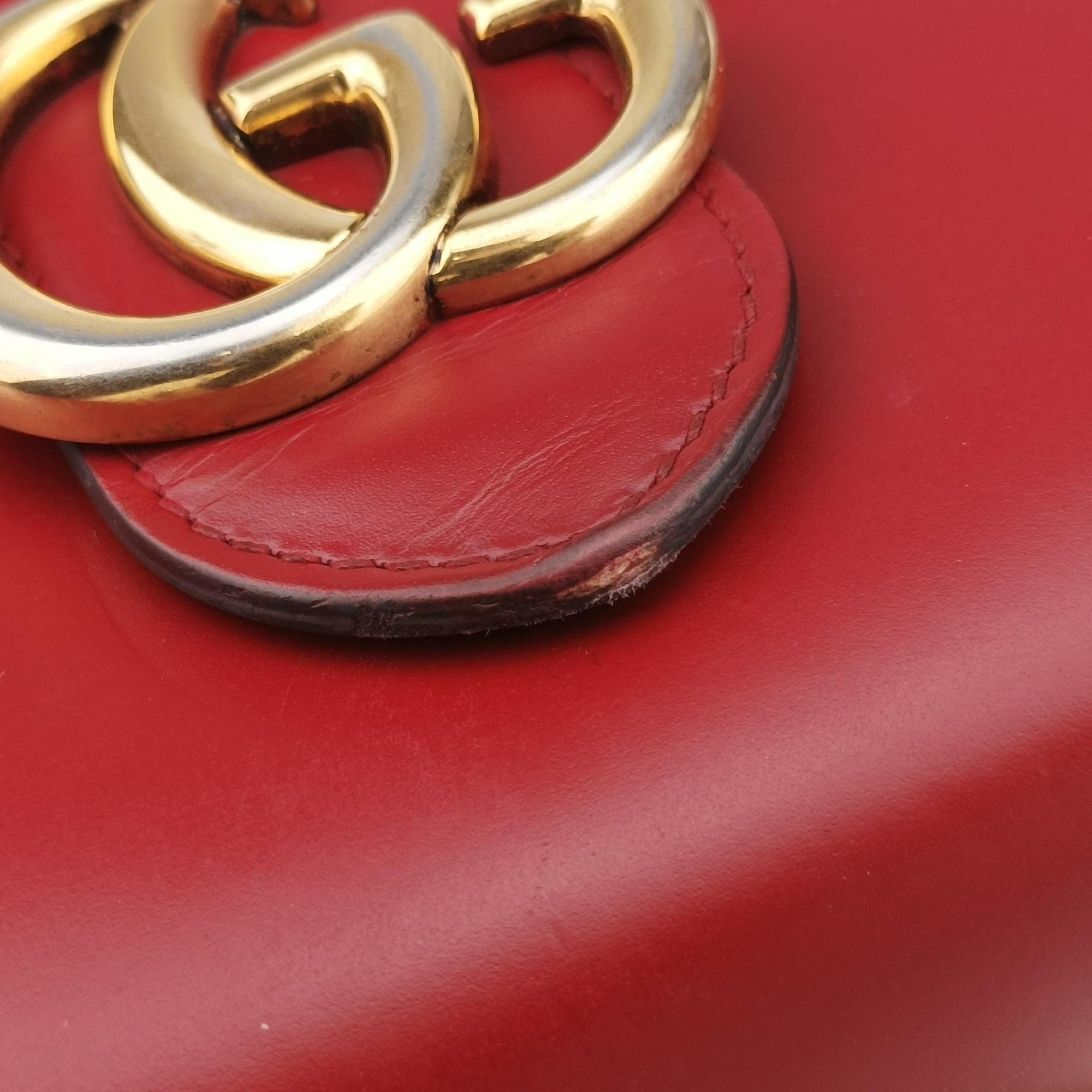 GG Marmont Red Leather 401232 GGマーモント レッド レザー 401232 