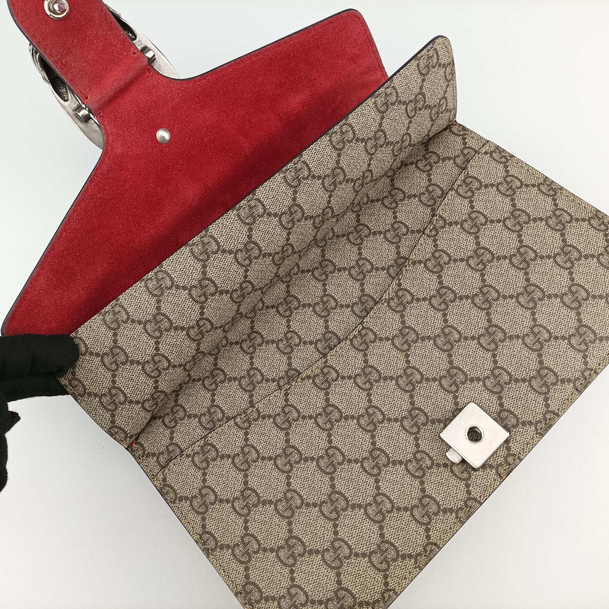 Dionysus beige×red PVC coated canvas × suede 400249 A024850617ディオニュソス ベージュ×レッド PVCコーティングキャンバス × スエード 400249 A024850617