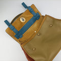 Muse Two Blue x beige×brown Leather 197149 197149.527411ミューズトゥ ブルー×ベージュ×ブラウン レザー 197149 197149.527411
