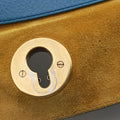 Muse Two Blue x beige×brown Leather 197149 197149.527411ミューズトゥ ブルー×ベージュ×ブラウン レザー 197149 197149.527411