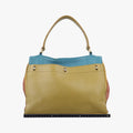 Muse Two Blue x beige×brown Leather 197149 197149.527411ミューズトゥ ブルー×ベージュ×ブラウン レザー 197149 197149.527411