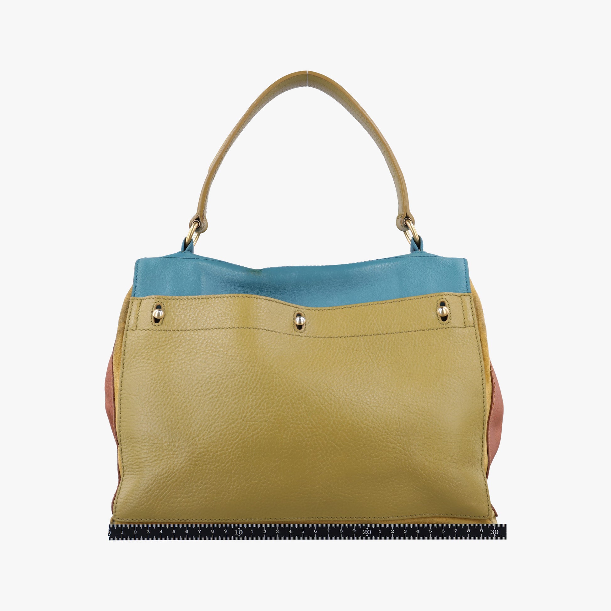 Muse Two Blue x beige×brown Leather 197149 197149.527411ミューズトゥ ブルー×ベージュ×ブラウン レザー 197149 197149.527411