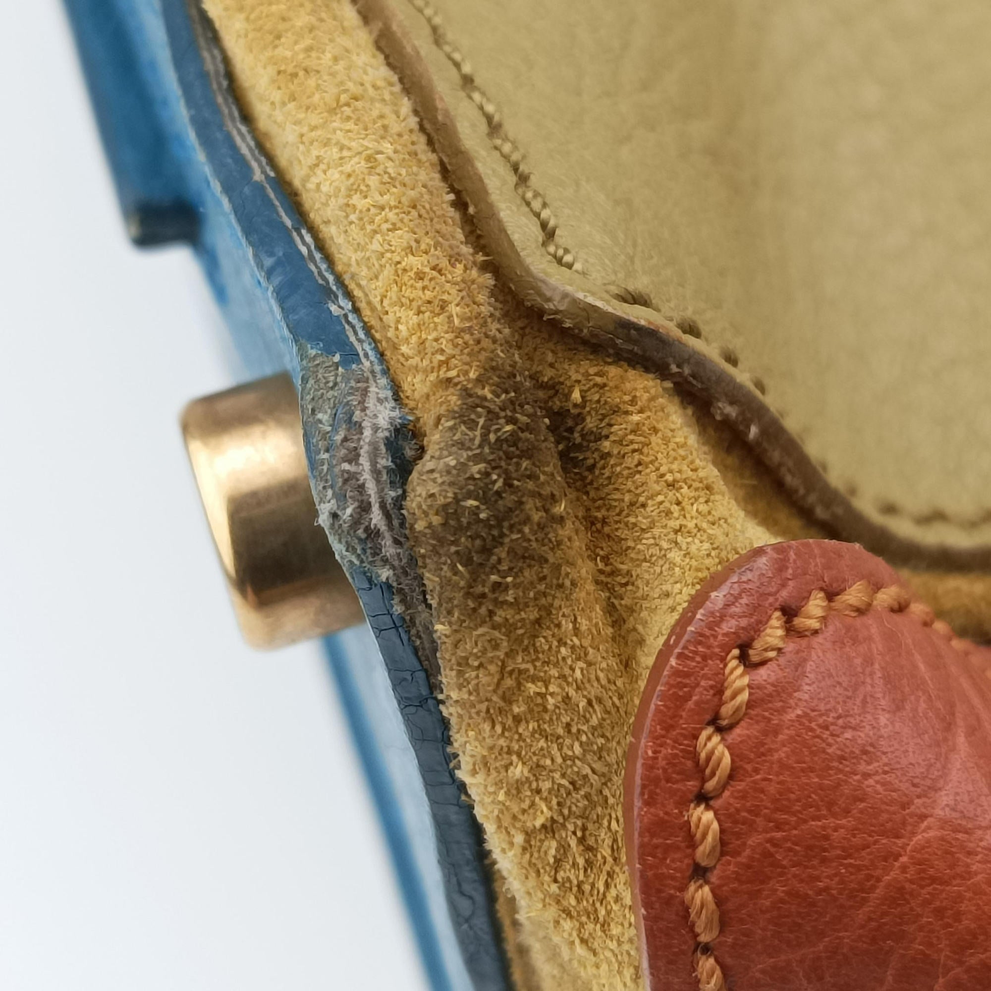 Muse Two Blue x beige×brown Leather 197149 197149.527411ミューズトゥ ブルー×ベージュ×ブラウン レザー 197149 197149.527411