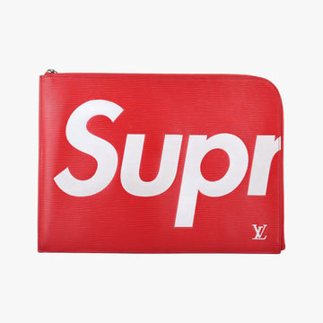 Pochette Jour GM Supreme Collaboration ROUGE×white epi M67722 TJ2127ポシェット ジュール GM シュプリーム コラボ ルージュ×ホワイト エピ M67722 TJ2127