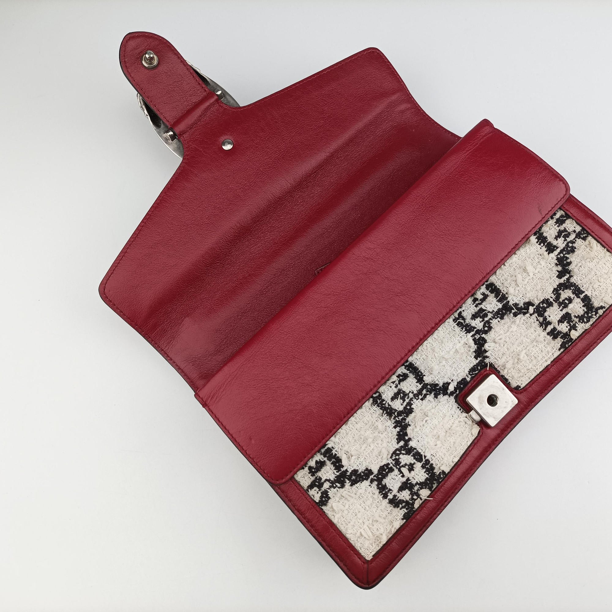 Dionysus Ivory × Red × Black Tweed×Leather 400249 A029527679ディオニュソス アイボリー × レッド × ブラック ツイード×レザー 400249 A029527679