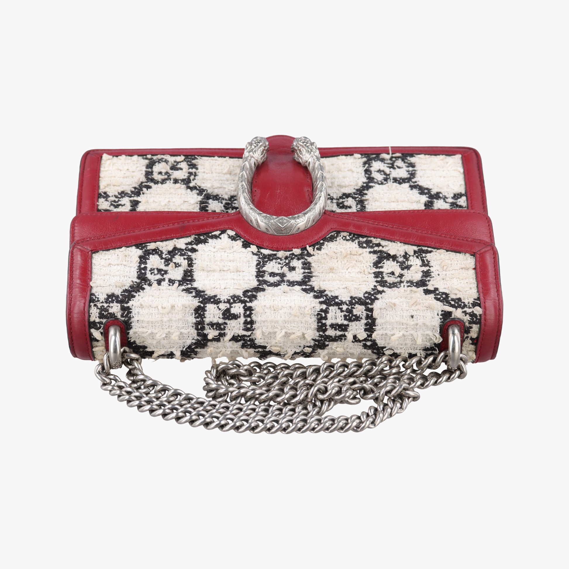 Dionysus Ivory × Red × Black Tweed×Leather 400249 A029527679ディオニュソス アイボリー × レッド × ブラック ツイード×レザー 400249 A029527679