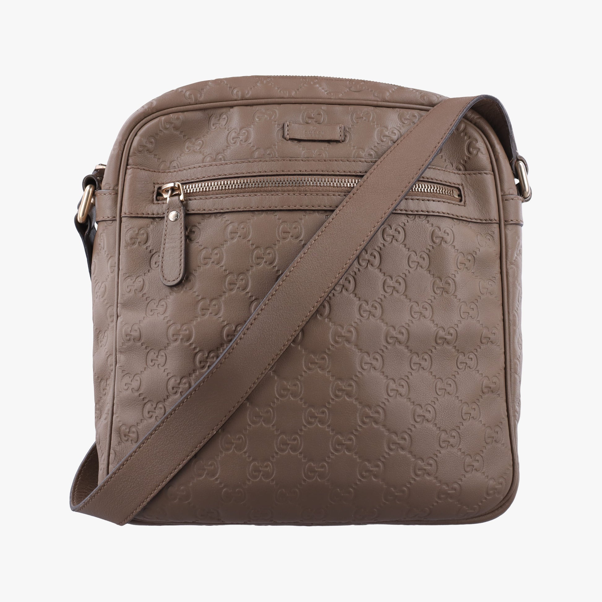 GG Imprime Messenger Brown Leather 201448 A011194915GGインプリメ メッセンジャー ブラウン レザー 201448 A011194915