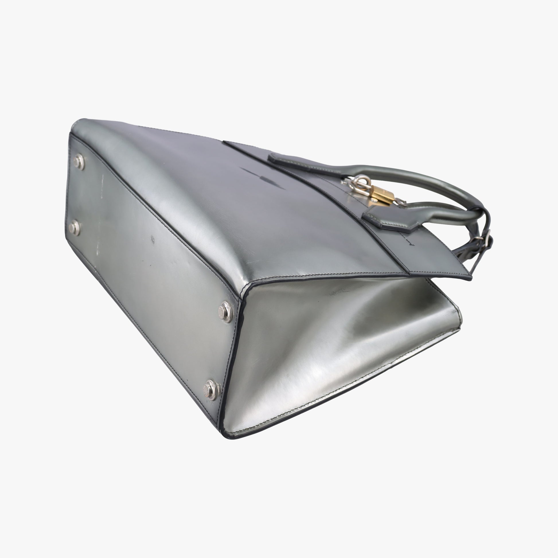 City Steamer MM Silver Smooth Calfskin Leather FO3106シティ スティーマー MM シルバー スムースカーフレザー FO3106