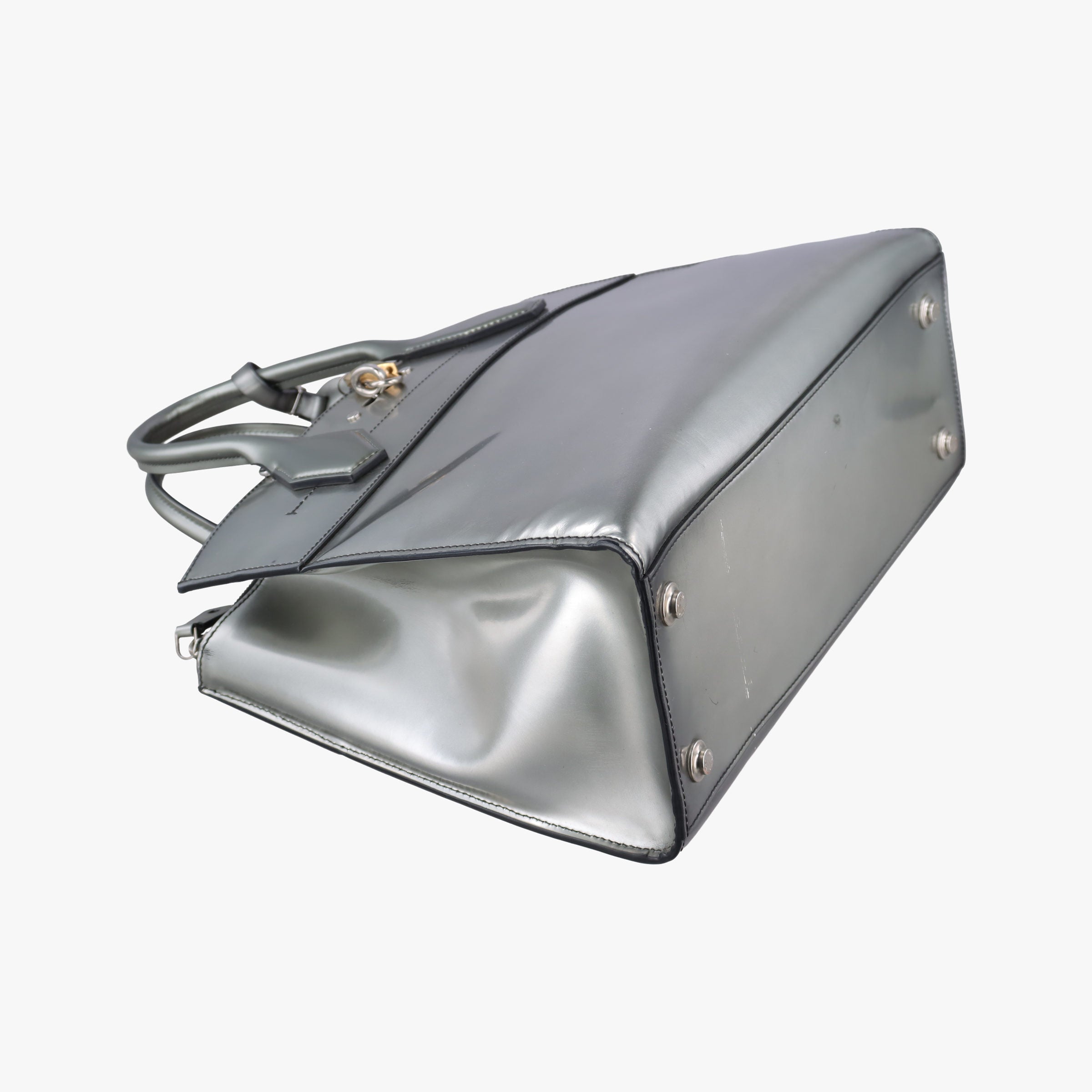 City Steamer MM Silver Smooth Calfskin Leather FO3106シティ スティーマー MM シルバー スムースカーフレザー FO3106