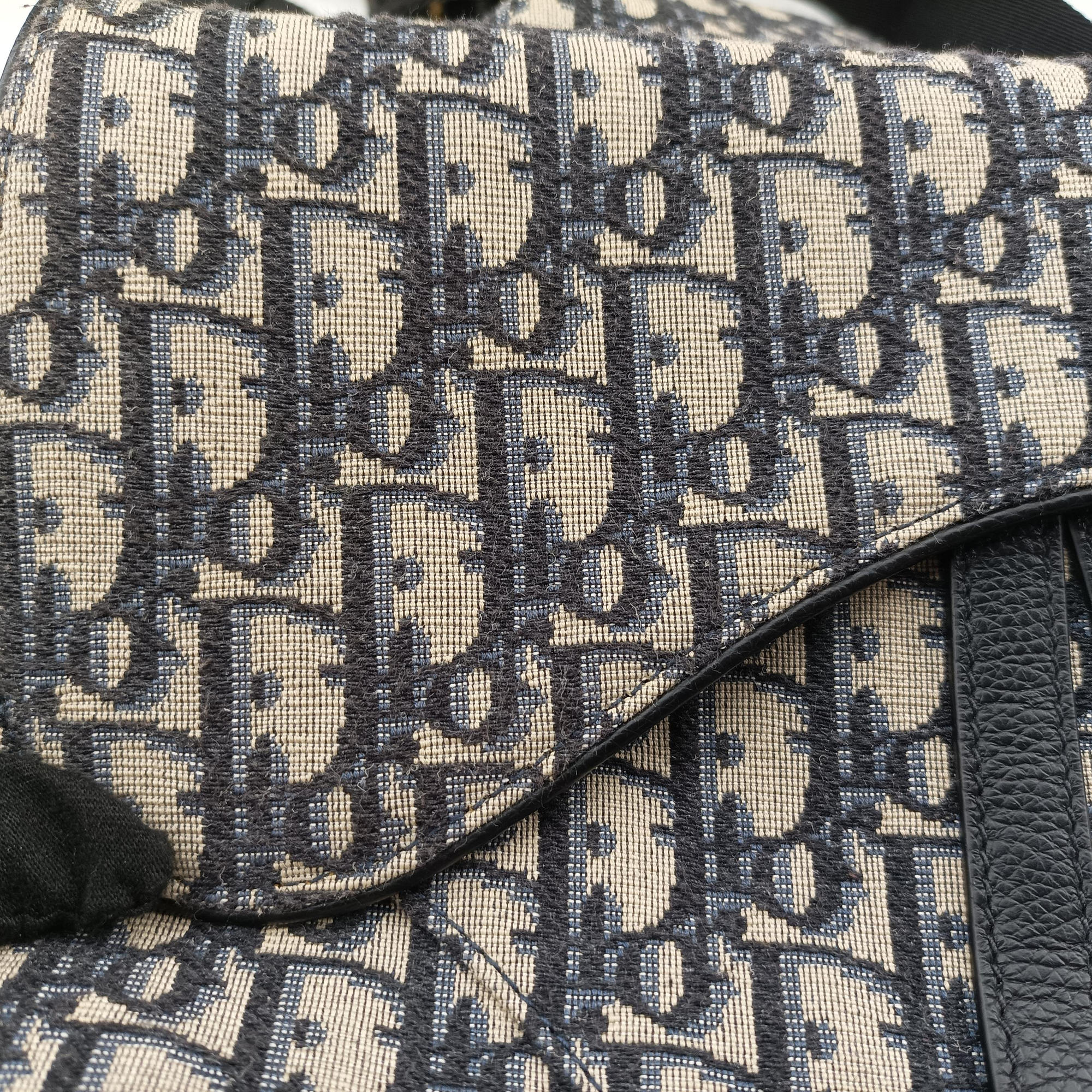 saddle Navy Jacquard×Leather 02-BO-0159サドル ネイビー ジャガード×レザー 02-BO-0159