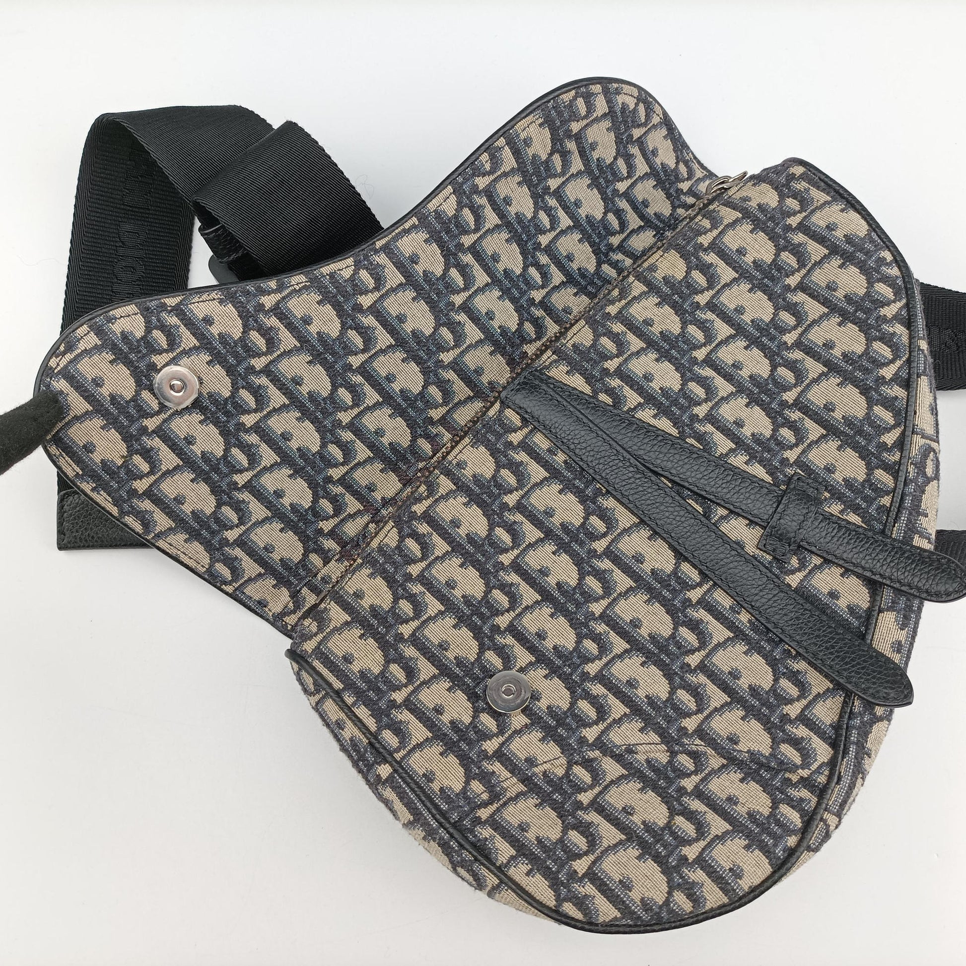 saddle Navy Jacquard×Leather 02-BO-0159サドル ネイビー ジャガード×レザー 02-BO-0159