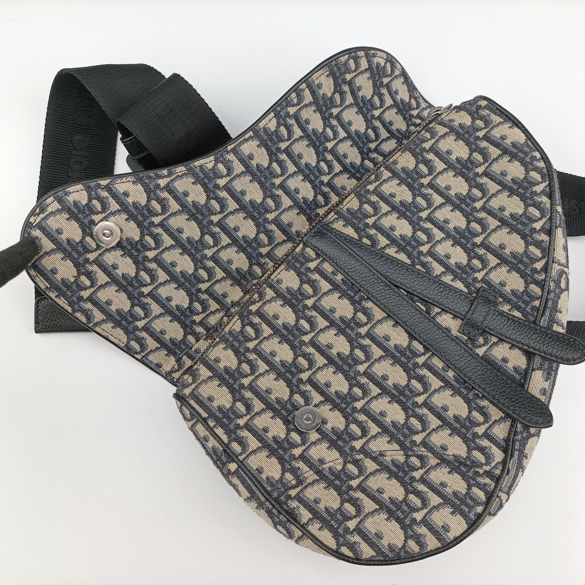 saddle Navy Jacquard×Leather 02-BO-0159サドル ネイビー ジャガード×レザー 02-BO-0159