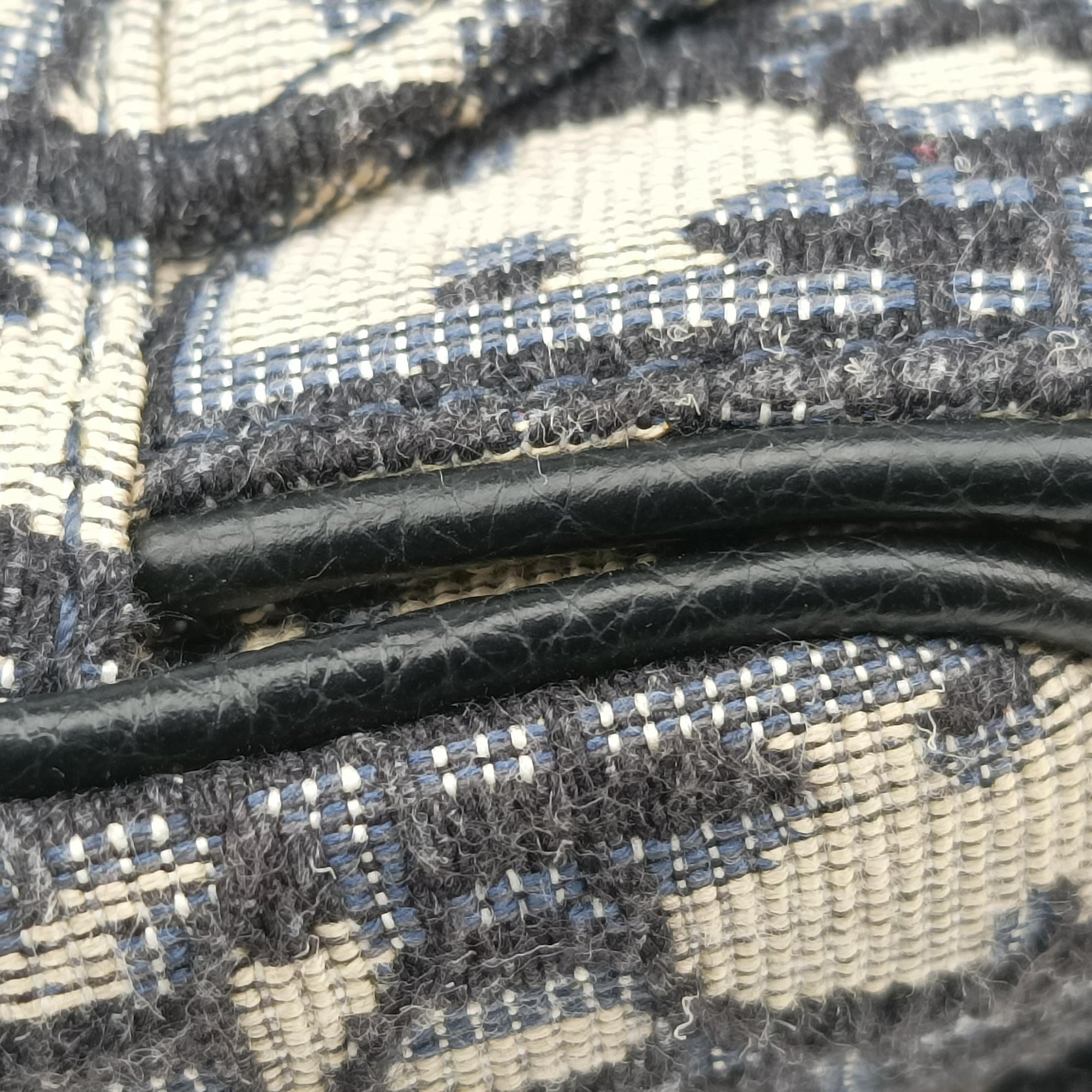 saddle Navy Jacquard×Leather 02-BO-0159サドル ネイビー ジャガード×レザー 02-BO-0159