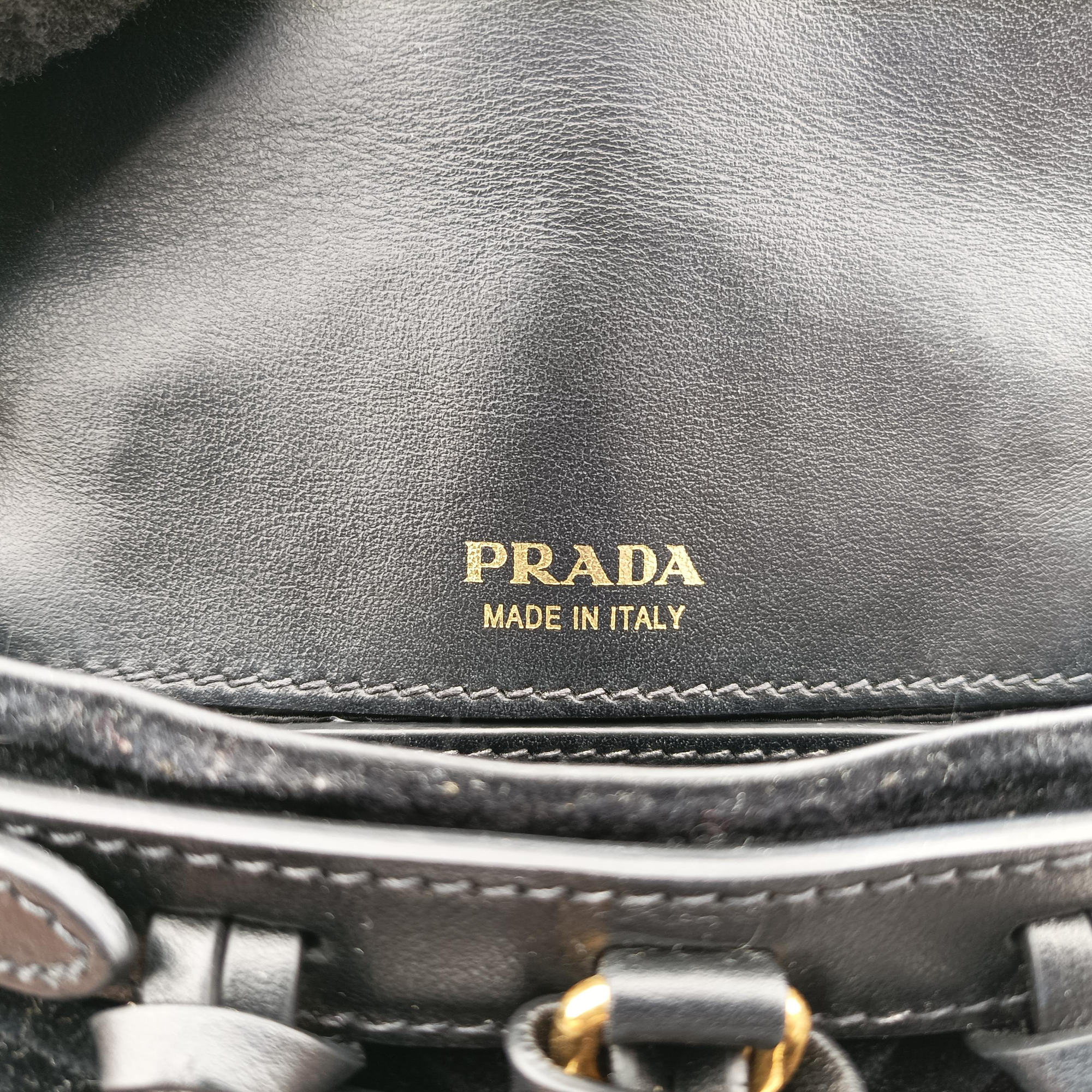 Fringe Charms Black Leather×velour IBL002 180/Iフリンジチャーム ブラック レザー×ベロア IBL002 180/I