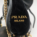 Fringe Charms Black Leather×velour IBL002 180/Iフリンジチャーム ブラック レザー×ベロア IBL002 180/I
