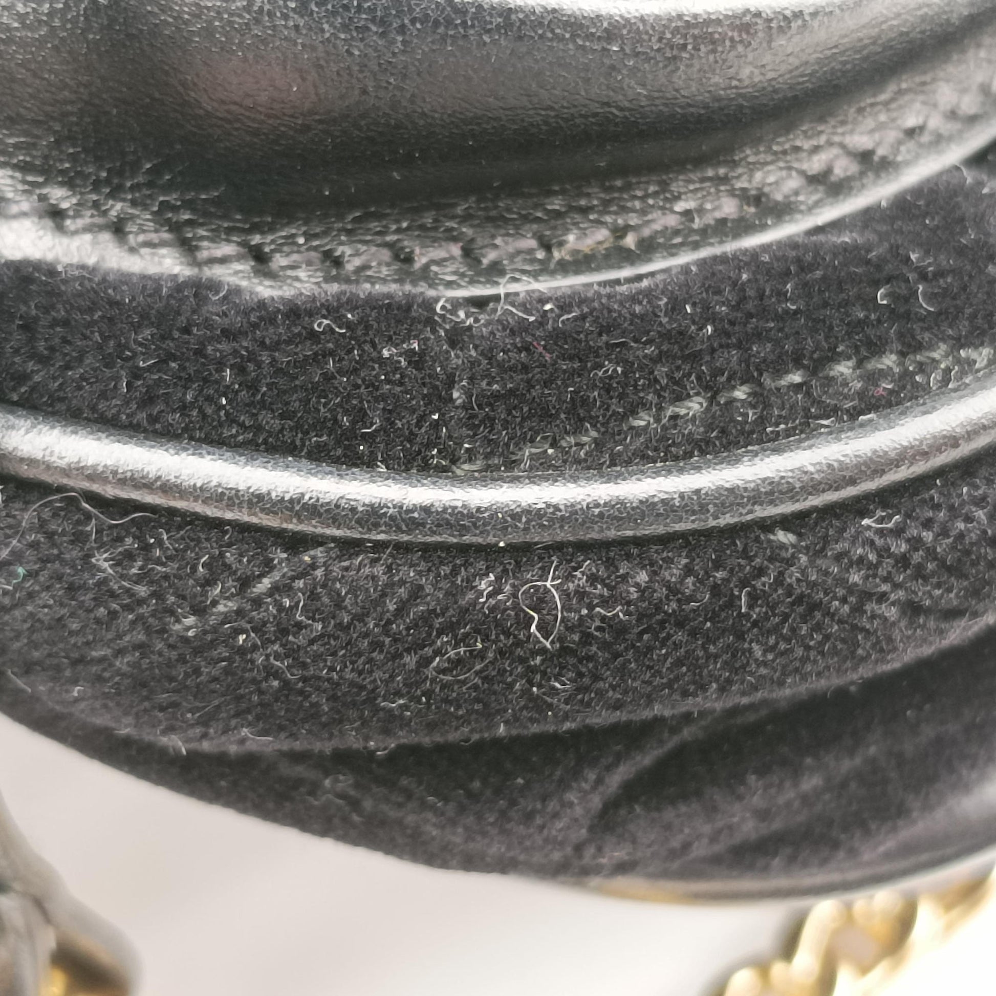 Fringe Charms Black Leather×velour IBL002 180/Iフリンジチャーム ブラック レザー×ベロア IBL002 180/I
